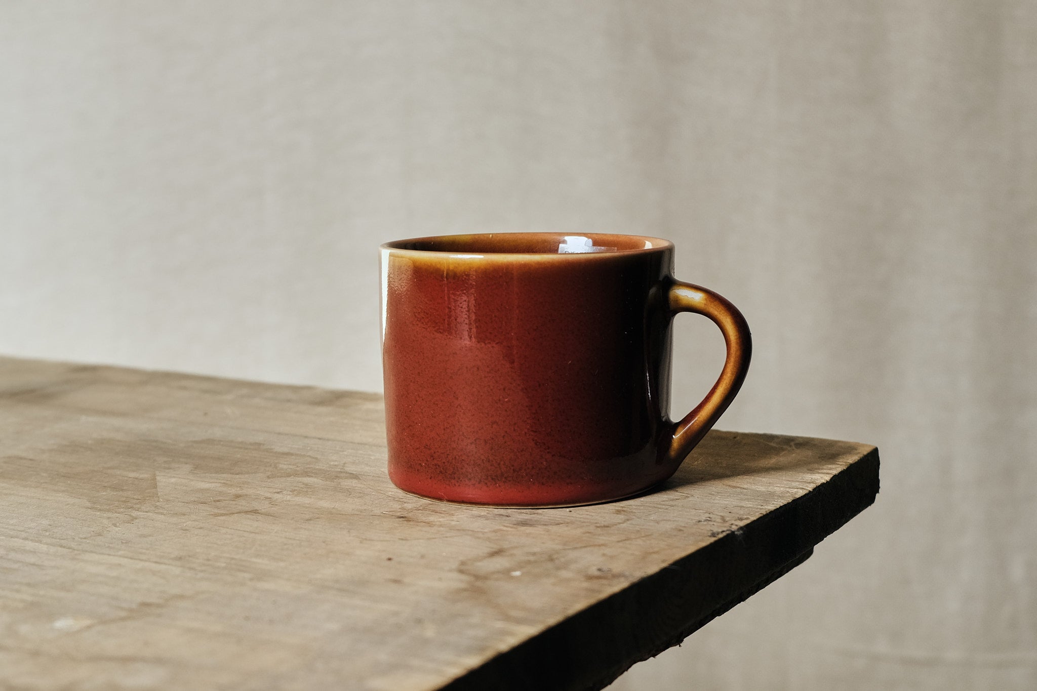 Rich Amber Glazed Ceramic Coffee Mug - 12oz Handmade Stoneware Cup for Tea, Hot Chocolate & Espresso - Perfect for Home, Office & Gifts