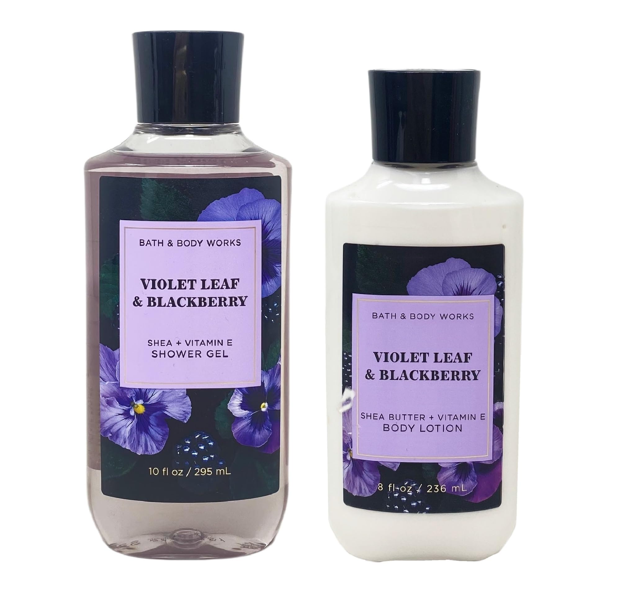 Bath & Body Works Violet Leaf & Blackberry Shower Gel & Body Lotion Set - Moisturizing & Refreshing for Daily Skincare Routine | Perfect Gift for Women & Self-Care Lovers
