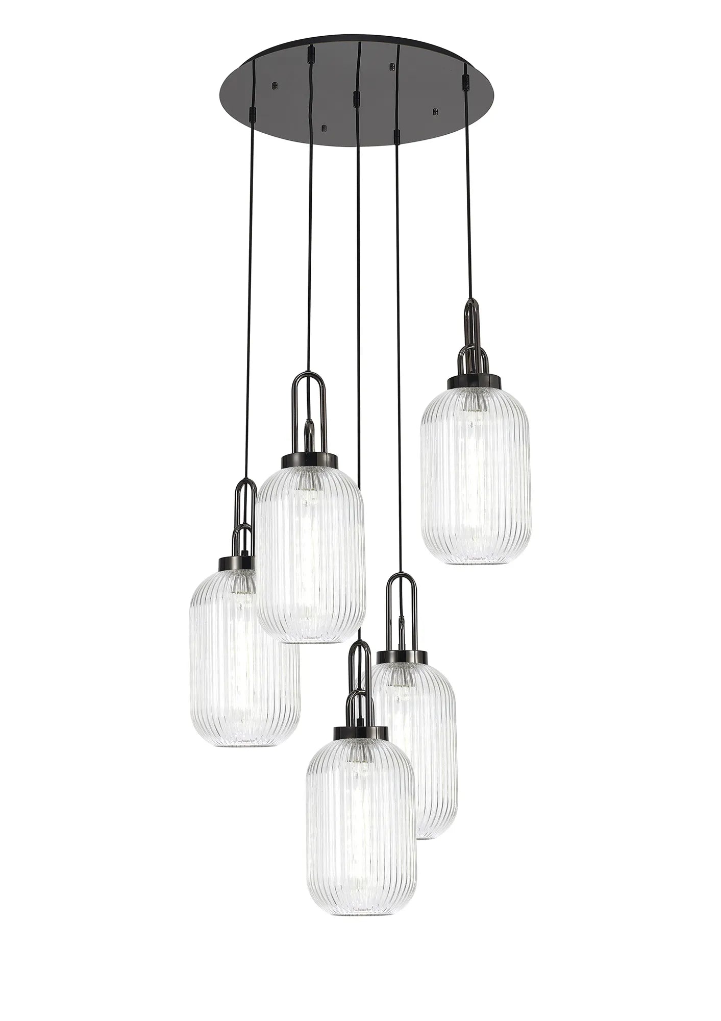 Stylish Cadiz 5-Light Cluster Pendant Light Fixture - Modern Ceiling Lighting for Dining Room, Kitchen & Living Room