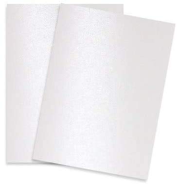 Premium Shimmer Pearl White Metallic Cardstock Paper - 12x18 Inch, 107lb Cover - Elegant Stationery for Wedding Invitations, Business Cards, Greeting Cards & Scrapbooking - Digital Printable Text Paper for Crafting & DIY Projects