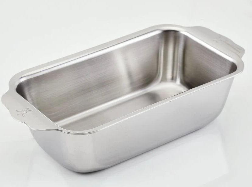 Hestan Provisions OvenBond Tri-Ply Stainless Steel Loaf Pan 9x5 Inch - Premium Nonstick Baking Bread Pan for Homemade Banana Bread, Pound Cake & Meatloaf - Perfect for Home Bakers & Professional Kitchens