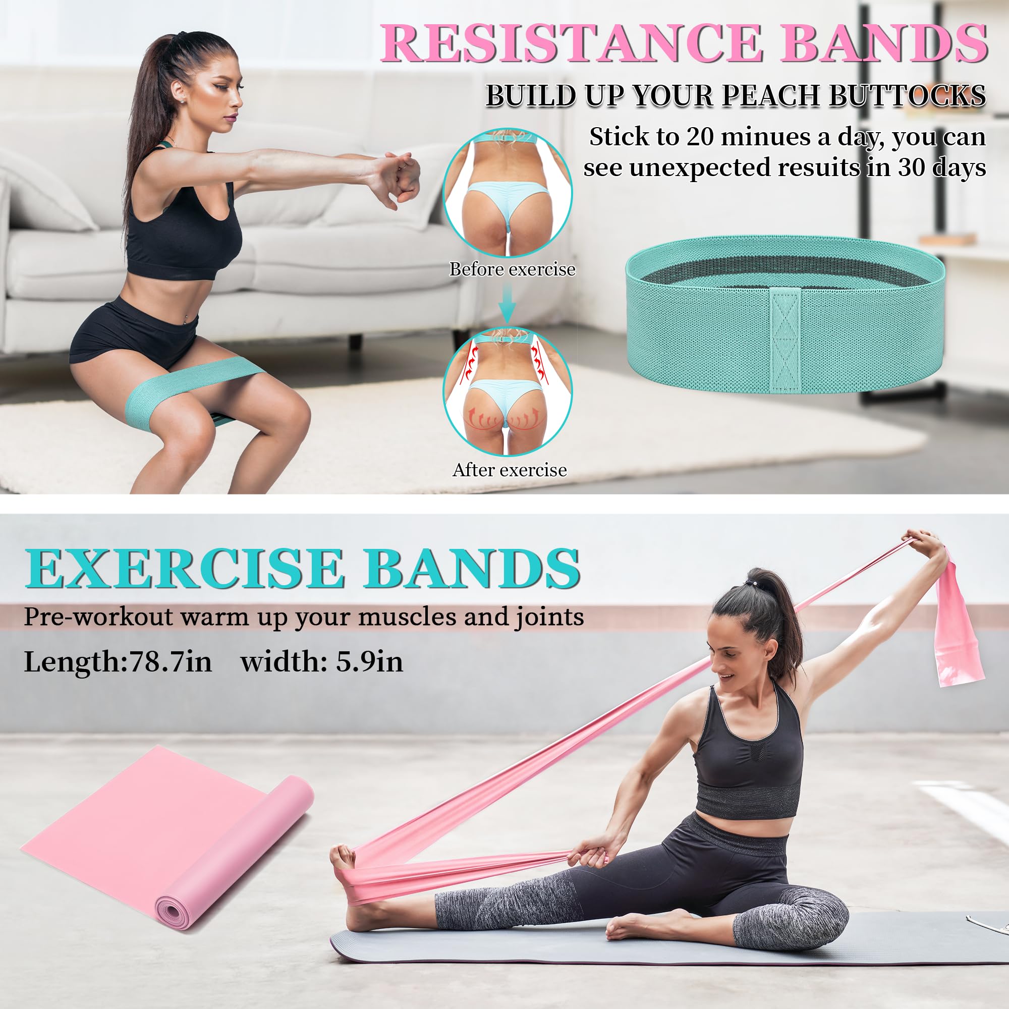 Premium Yoga Wheel Set for Back Pain Relief & Stretching - 2 Pack Yoga Blocks with Strap & Deep Tissue Massage Foam Roller - Physical Therapy Exercise Balls for Home Workouts, Yoga Practice & Muscle Recovery
