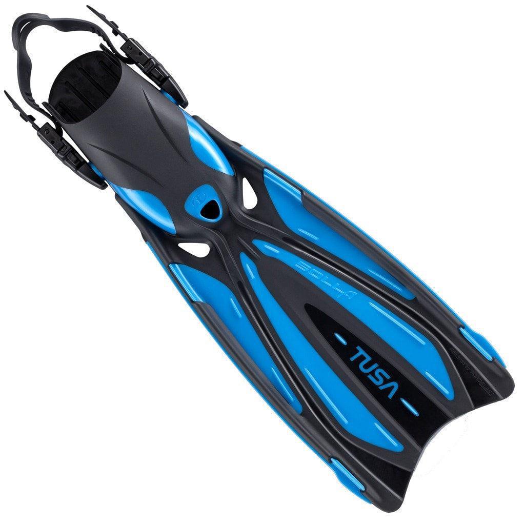 Tusa Solla Open Heel Scuba Diving Fins - Professional Snorkeling & Swimming Fins for Adults - Perfect for Ocean, Pool & Beach Water Sports