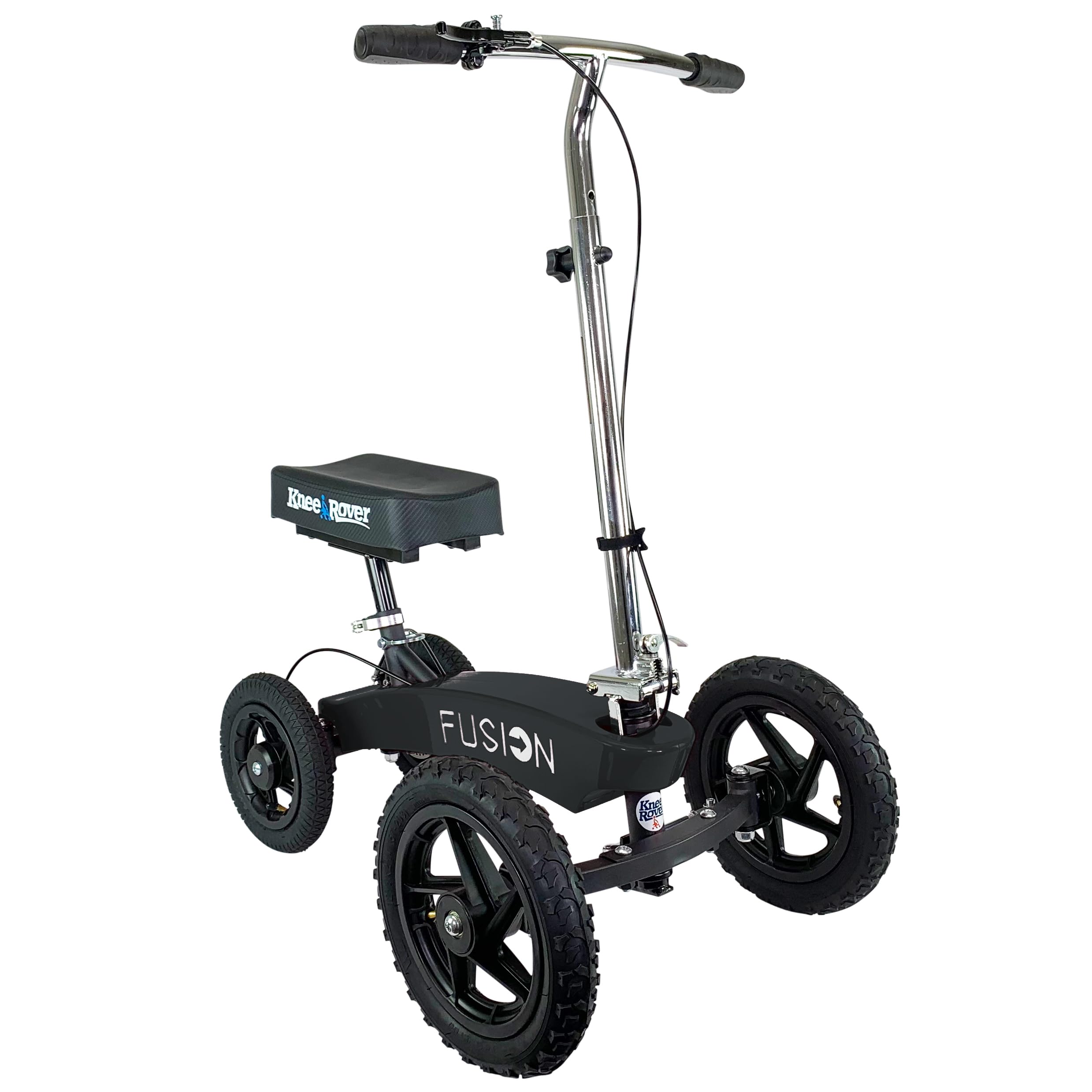 KneeRover All-Terrain Fusion Patented 4-Wheel Steering Knee Scooter - Heavy Duty Knee Walker for Adults After Foot Surgery, Broken Ankle or Foot Injuries - Mobility Aid for Indoor & Outdoor Use