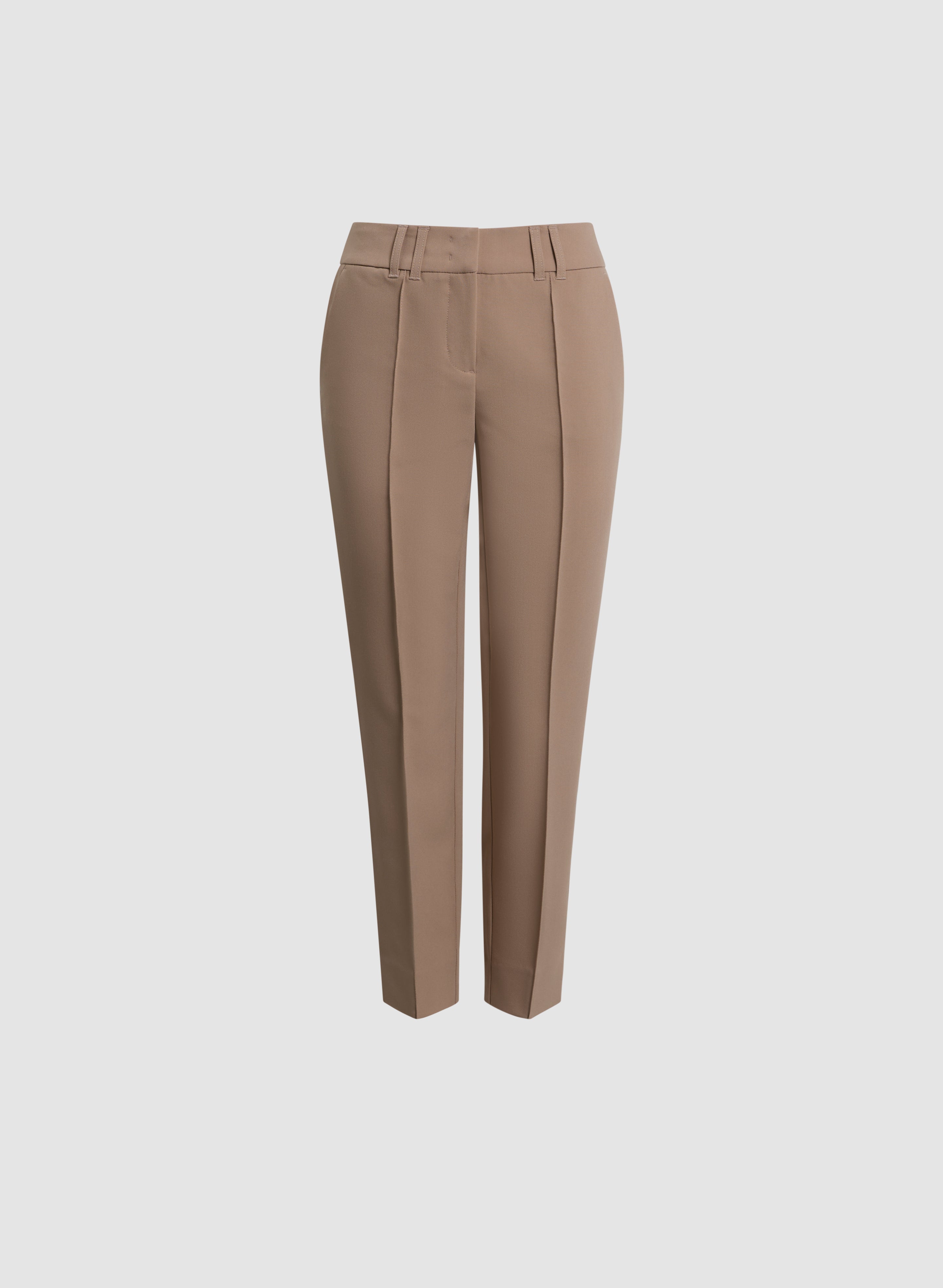 City Fit Slim Leg Pants for Women - High Waist Stretchy Tapered Trousers - Office Work, Business Casual & Travel Comfort Pants