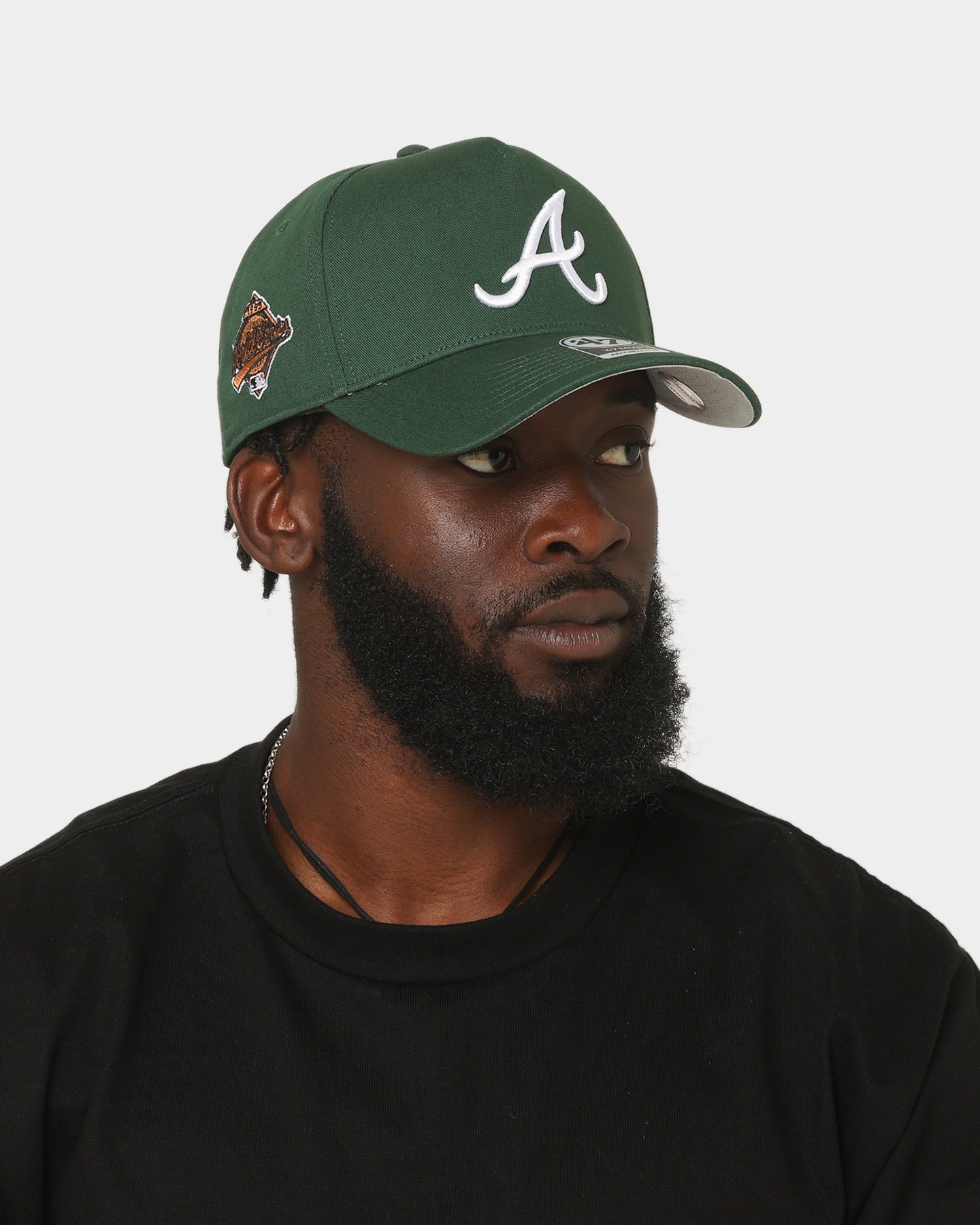 47 Brand Atlanta Braves Sure Shot 47 MVP DT Snapback Dark Green/Grey Adjustable Baseball Cap - Perfect for Sports Fans, Game Days & Casual Outfits