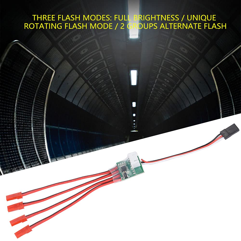 LED Light Bar Controller for RC Aircraft & Model Airplanes - 3S RC LED Light Strip Replacement Upgrade | Perfect for Outdoor RC Toys & Night Flying Scenes