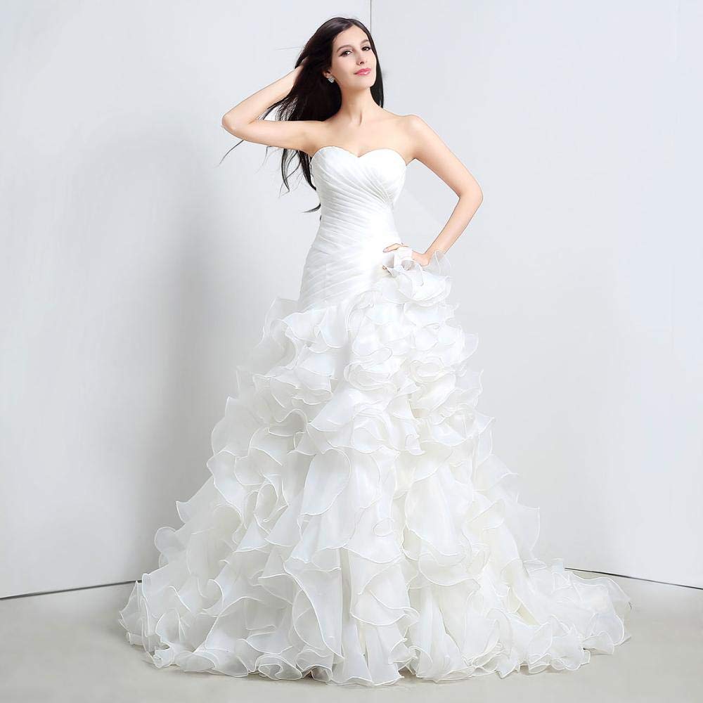 Plus Size Sweetheart Wedding Dresses - A-Line Bridal Gown for Curvy Brides | Perfect for Beach, Church & Outdoor Ceremonies