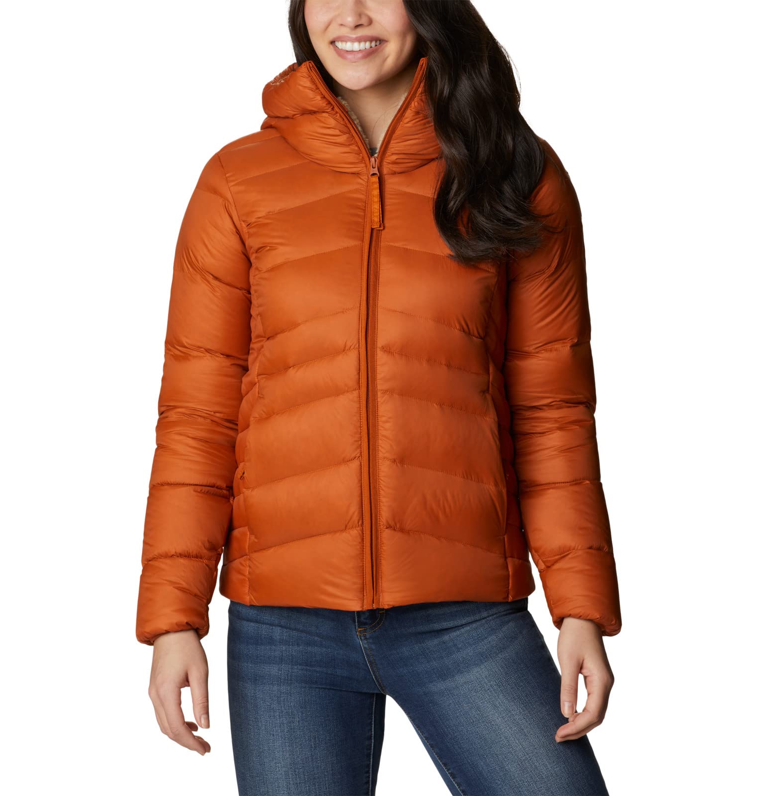 Columbia Women's Autumn Park Down Hooded Jacket - Lightweight Warm Winter Coat for Hiking, Travel & Outdoor Activities