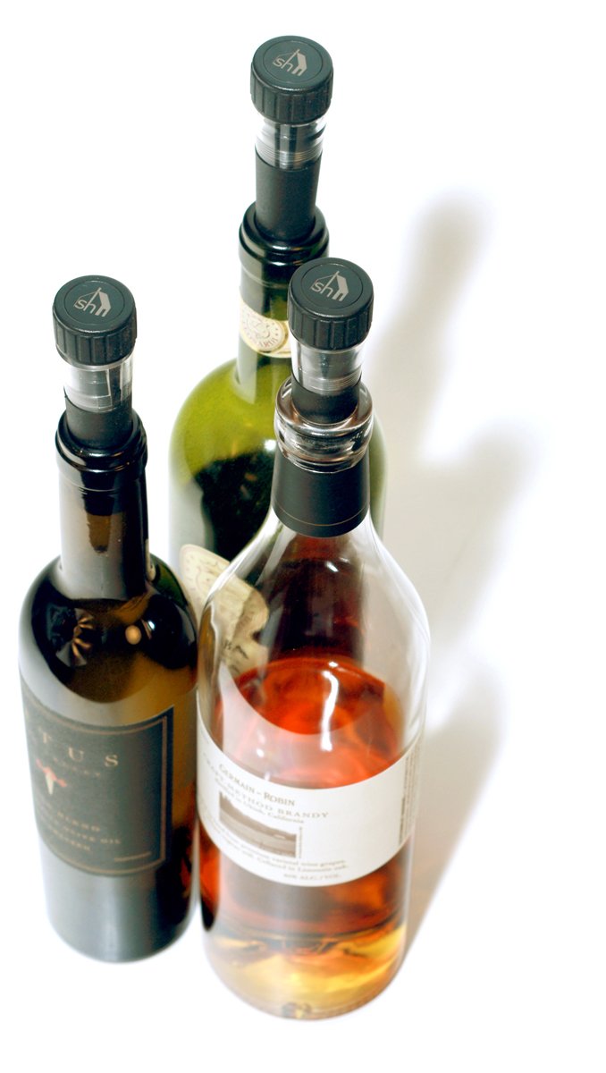 Soireehome Stopair Vacuum Sealer Pump Wine Cork and Bottle Stopper Set of 2 - Extend Freshness for Wine, Oil, Vinegar & Liquor - Air Tight Preservation System for Longer Shelf Life - Perfect for Home Bars, Restaurants & Gifts