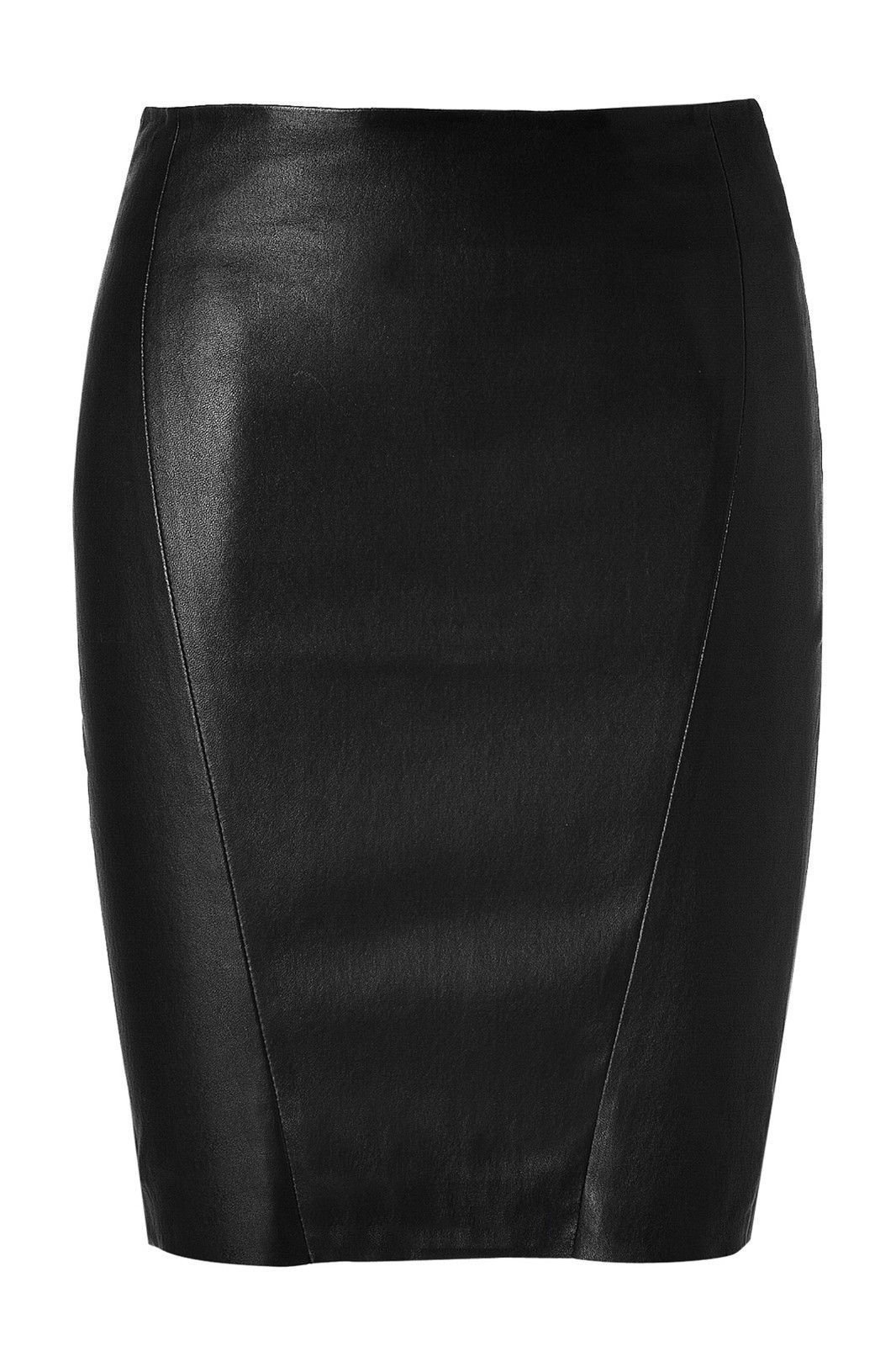 Genuine Lambskin Leather Skirt for Women - Real Leather Knee-Length Pencil Skirt KS001 | Elegant Office Wear, Date Night Outfit & Professional Business Attire