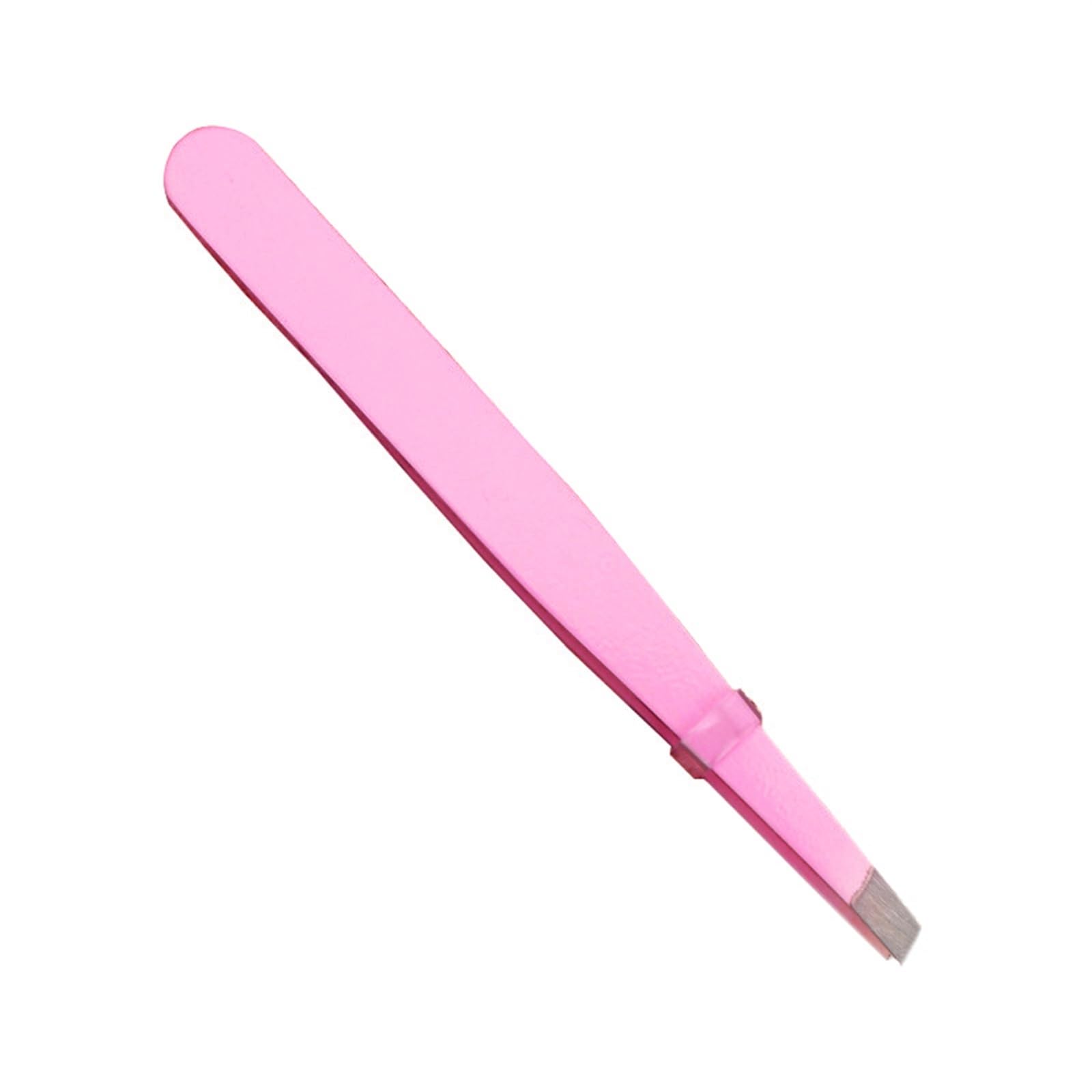 Professional Stainless Steel Slanted Eyebrow Tweezers for Hair Removal - Precise & Painless Grooming Tool for Eyebrows, Facial Hair & Makeup (Black) - Perfect for Home, Salon & Travel Use