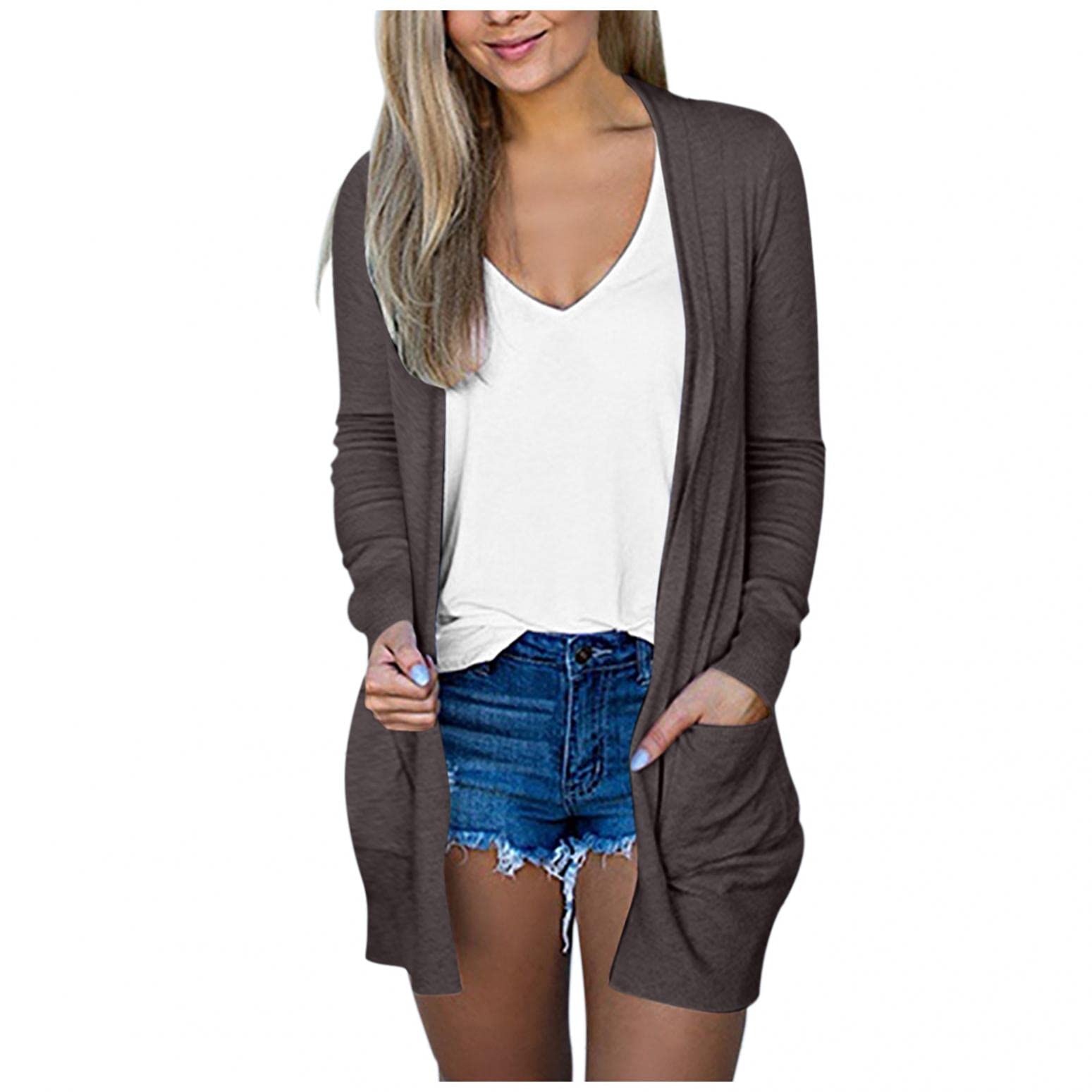 Women's Long Cardigans & Tie Dye Sweatshirts - Casual Crewneck Loose Fit Long Sleeve Tops | Soft Fashion Print for Fall Layering & Everyday Wear