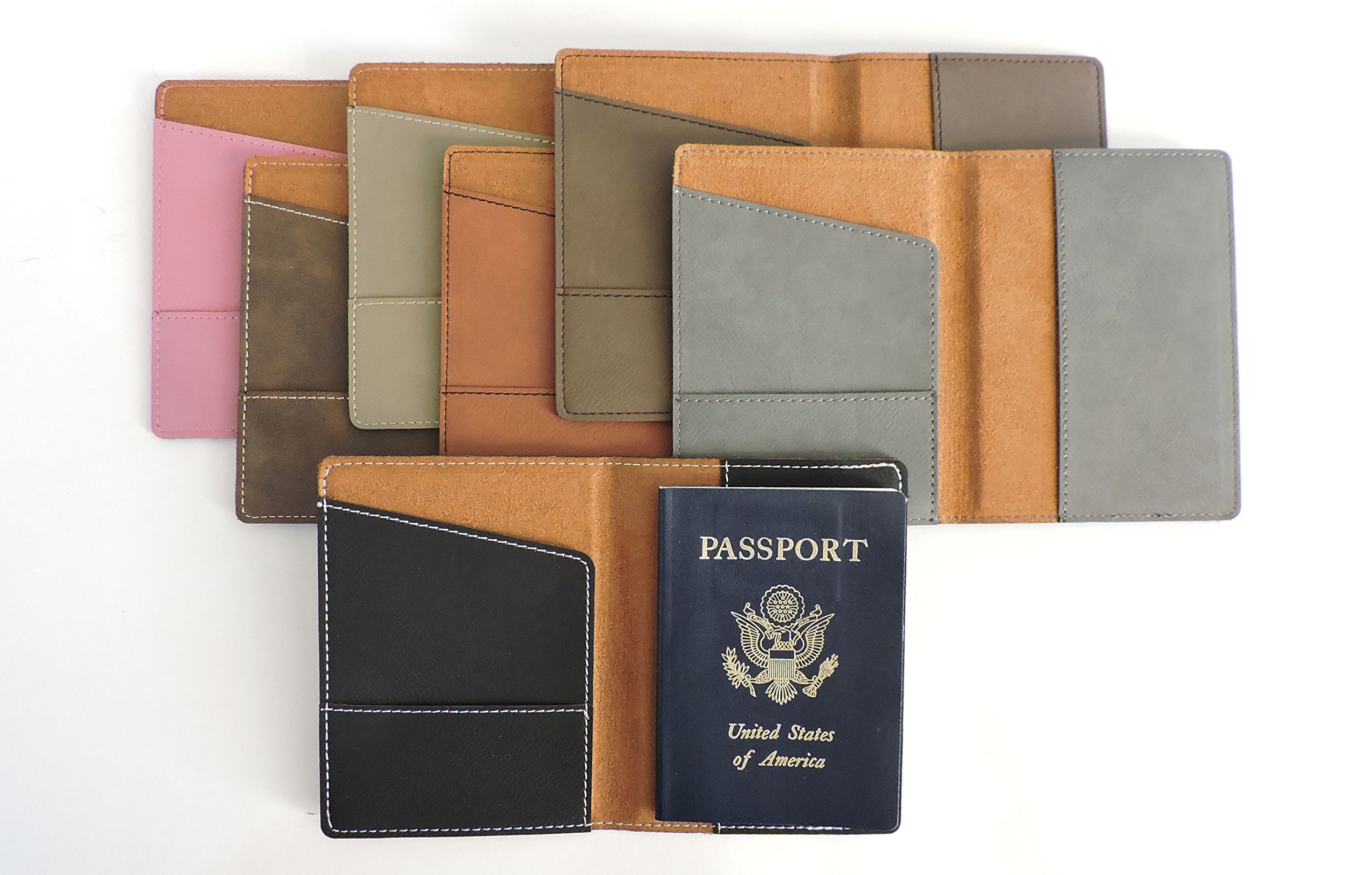 Custom Passport Cover Holder Wallet - Black with Silver Text - Perfect for Travel, Business Trips & Gifts