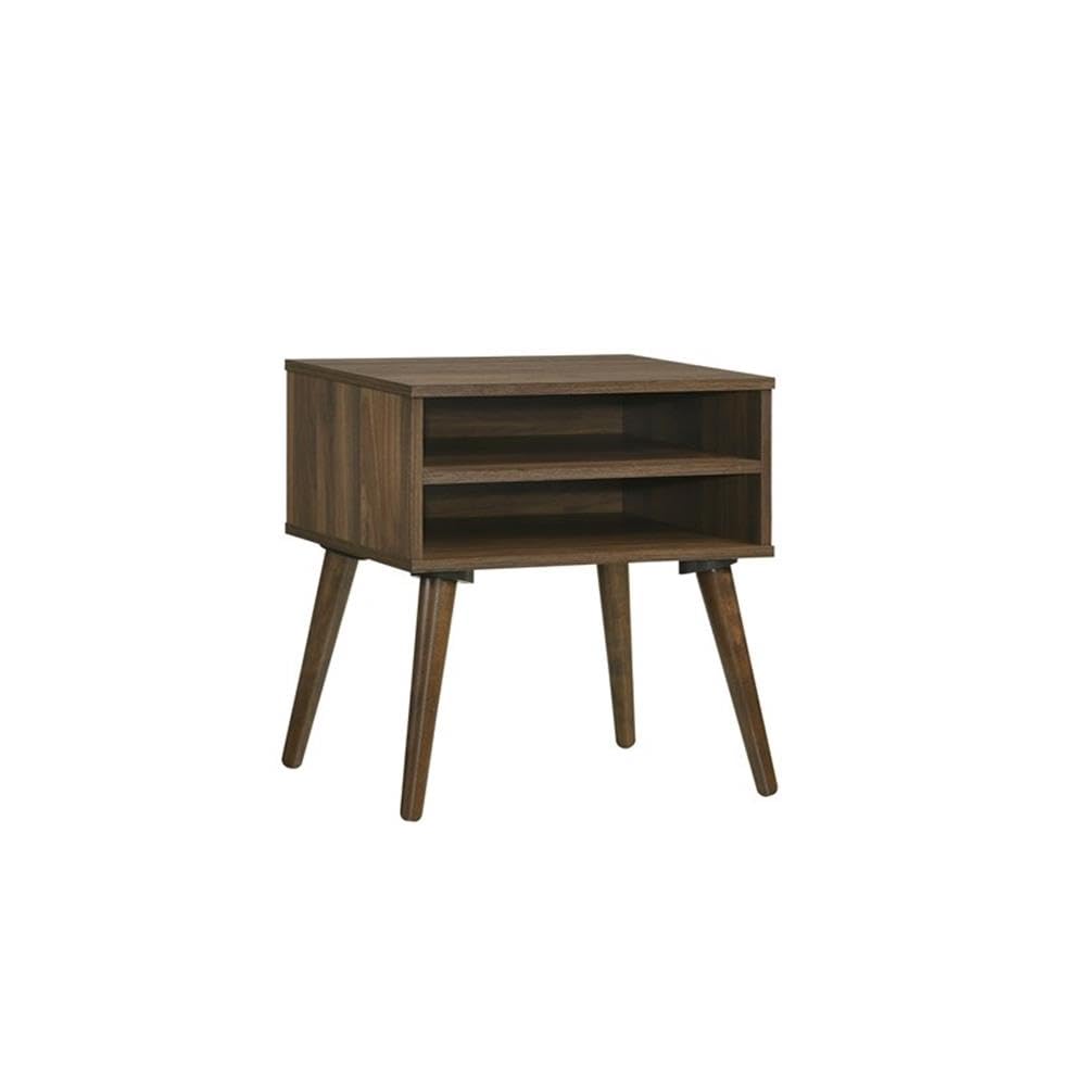 Picket House Furnishings Colbie Upholstered Queen Size Platform Bed Frame with Built-in Nightstands - Modern Bedroom Furniture for Small Spaces & Guest Rooms