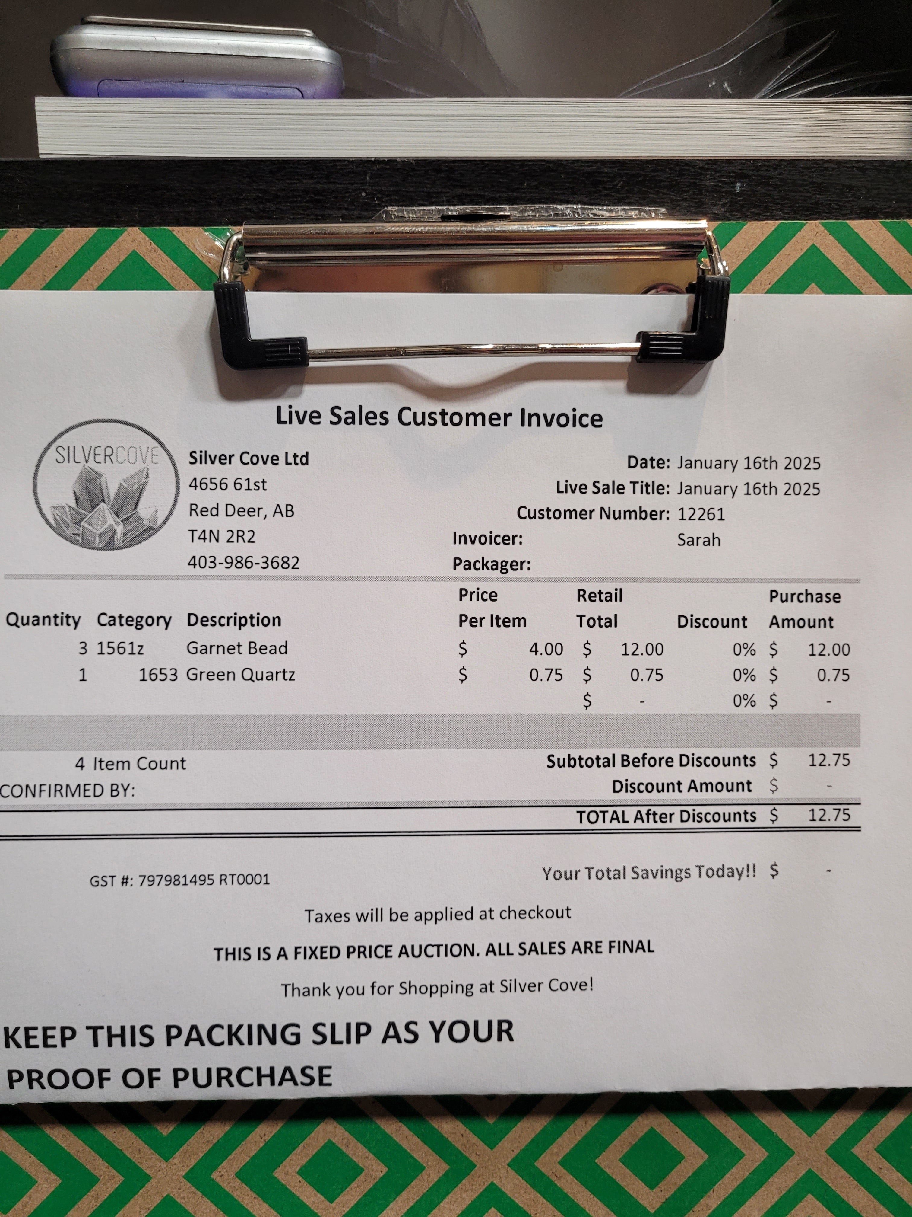 12261 January 16th 2025 Live - Premium Quality for Home & Office Use