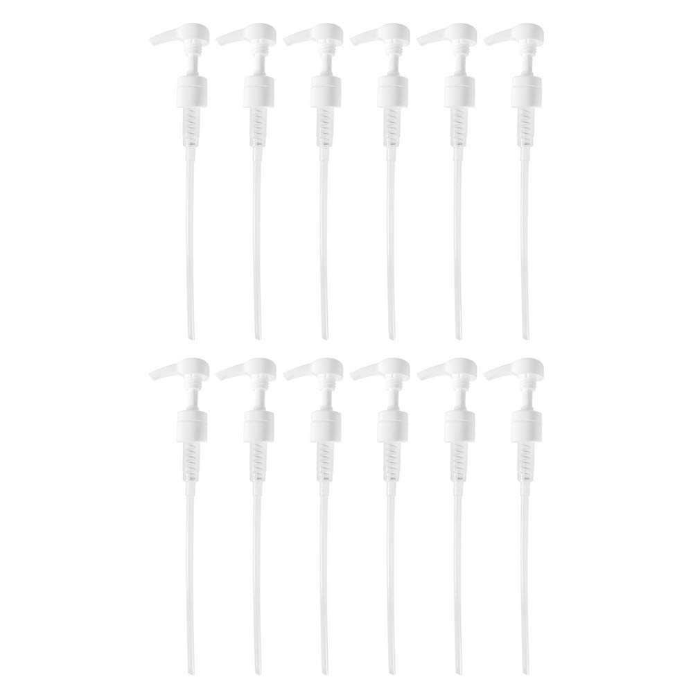 Geti Beauty Salon 12-Pack Shampoo Dispenser Pump (33.8 oz/1 Liter) - Universal Fit for Shampoo & Conditioner Bottles - Non-Slip Notch Design - 28/410 4cc - Perfect for Salons, Spas & Home Bathroom Organization