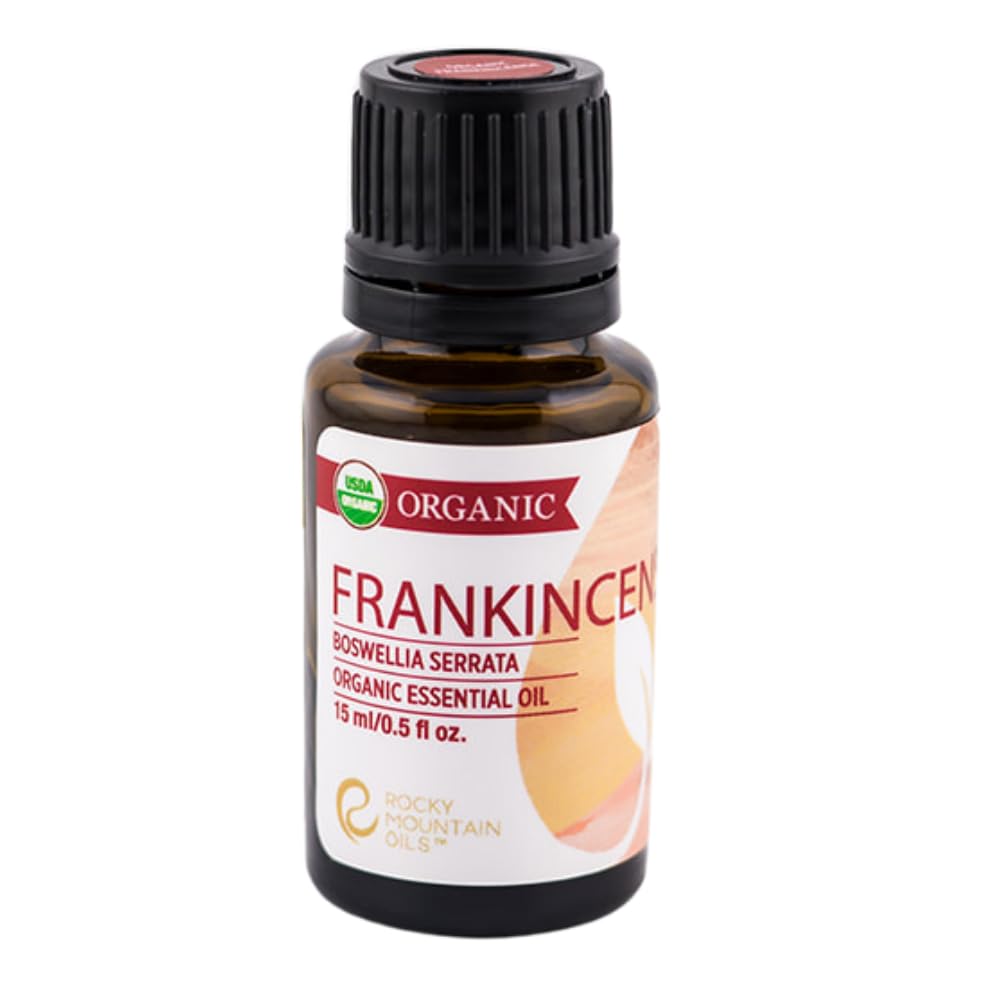 Organic Frankincense Essential Oil 100% Pure & Natural - Aromatherapy Grade for Diffusers, Hair Care, DIY Candles | Relaxing Scent for Home, Spa, Hotel Use | 15ml Bottle