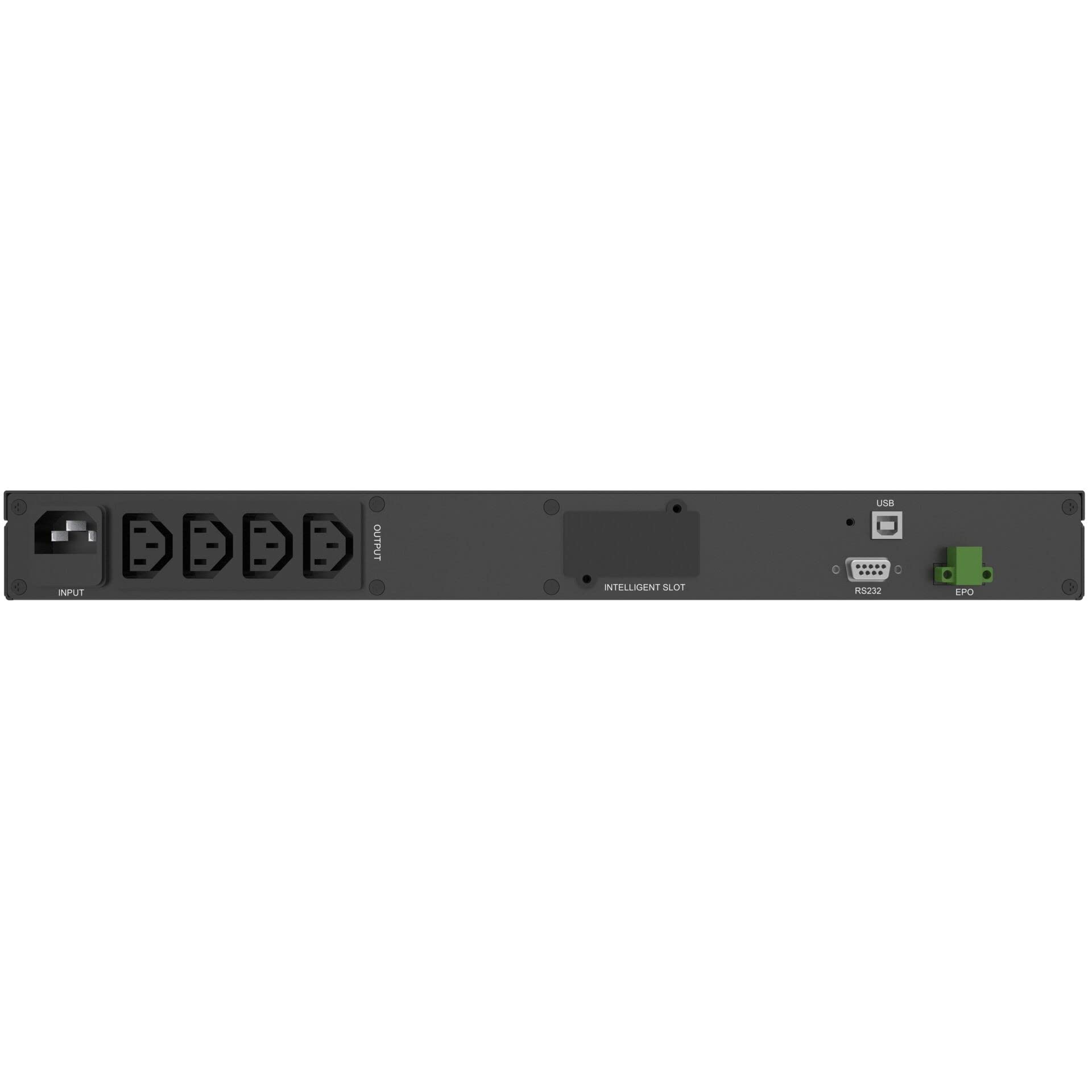 PowerWalker VI 1000 R1U UPS Battery Backup - 1000VA/600W Uninterruptible Power Supply with 4 AC Outlets for Home Office, Computer, Router & Electronics Protection