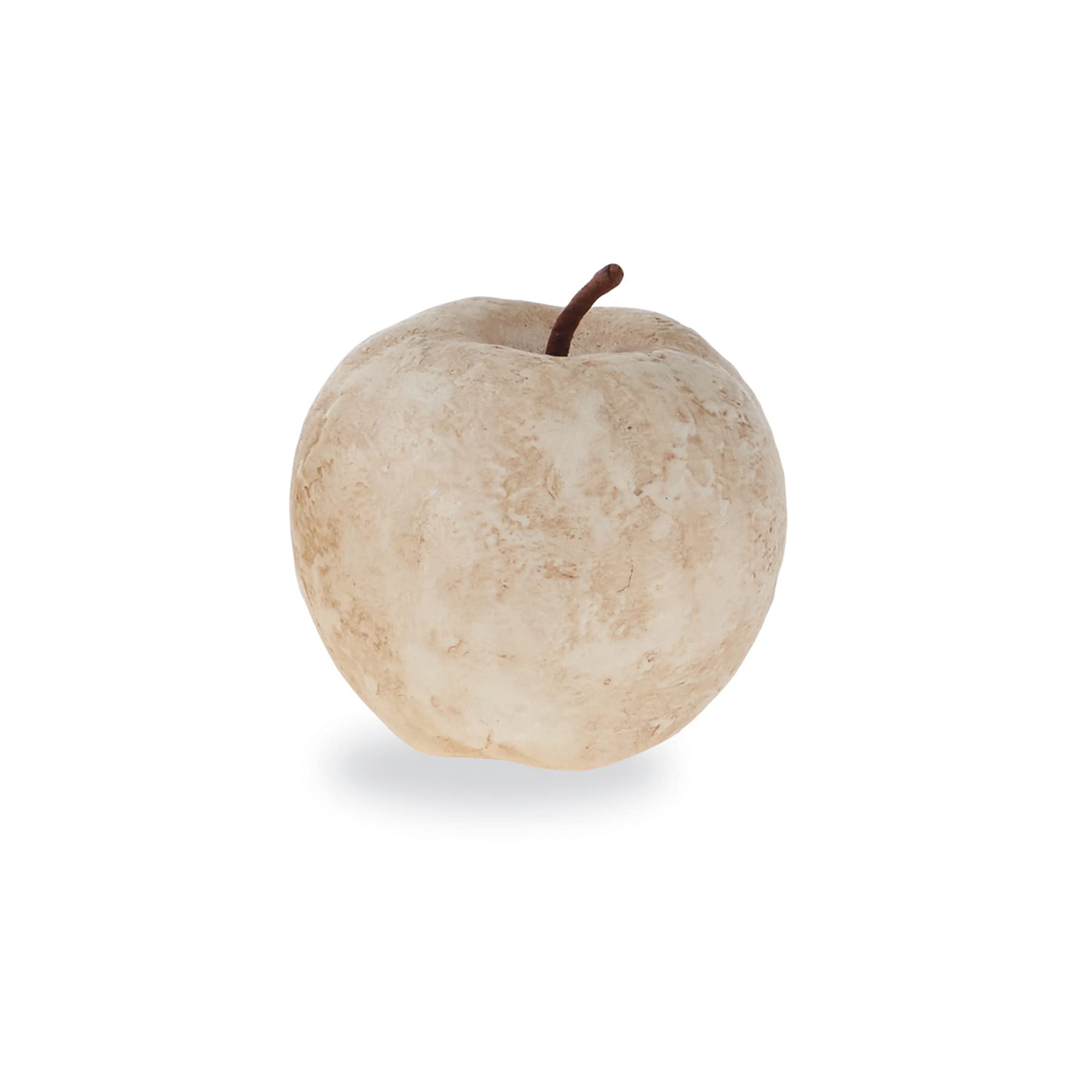 Mud Pie Small Paper Mache Apple Decoration - Brown Handmade Fruit Bowl Filler for Fall Table Centerpiece, Thanksgiving Decor, and Seasonal Home Display