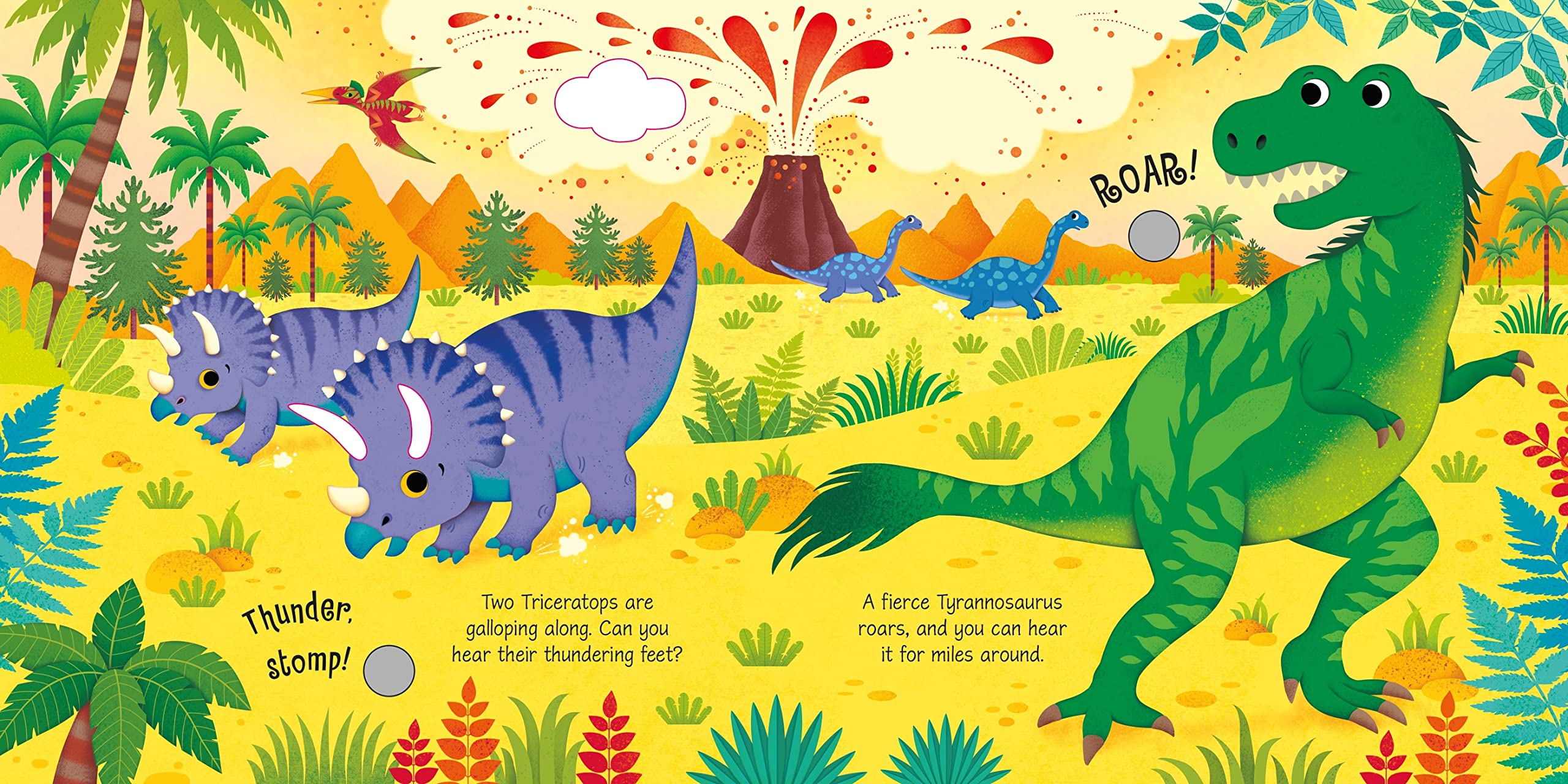 Dinosaur Sounds Book - Interactive Sound Book for Kids with Real Dino Noises | Fun Learning & Bedtime Reading