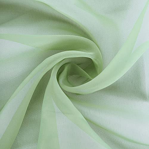 50 Sage Green Extra Wide Premium Chiffon Chair Sashes & Bows - Elegant Wedding Ceremony & Reception Decorations for Chairs, Tables, and Venue Decoration