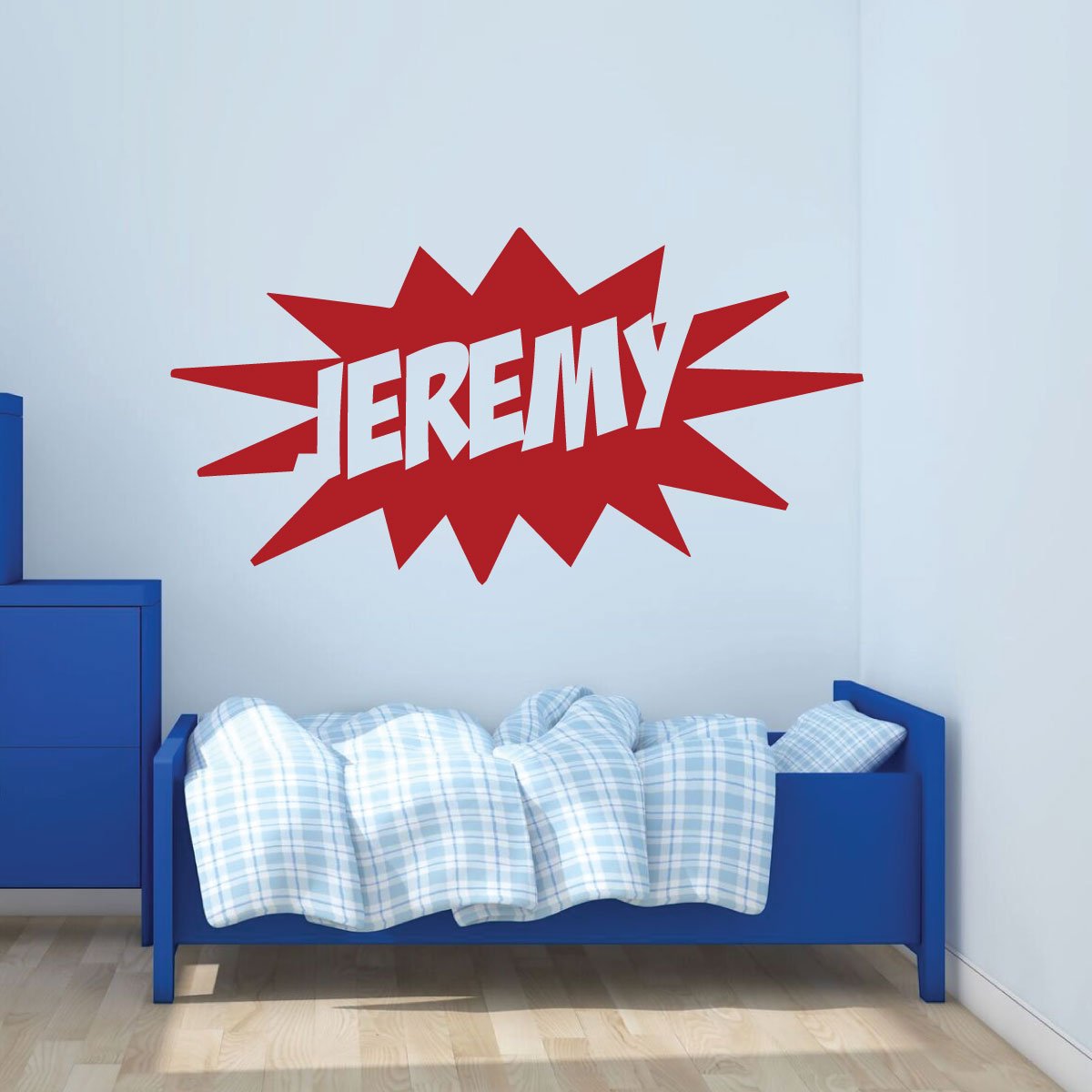 Personalized Super Hero Wall Decal for Boys - Custom Vinyl Sticker for Bedroom, Playroom & Nursery Decor - Perfect for Kids' Room Makeover & Superhero Themed Parties