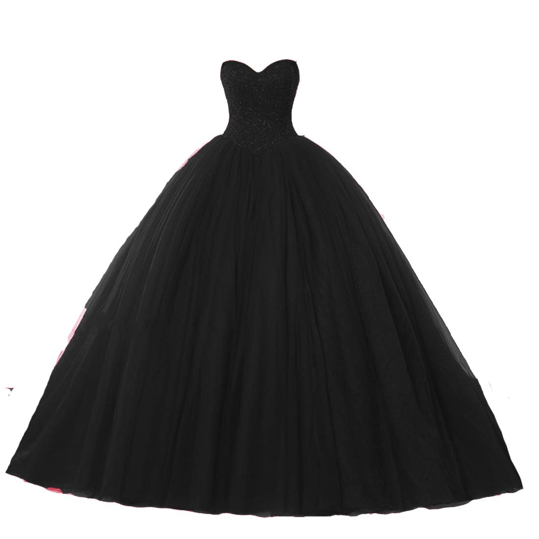 Elegant Beaded Sweetheart Neckline Ball Gown Long Formal Evening Dress for Women | Prom, Wedding, Gala & Special Occasions