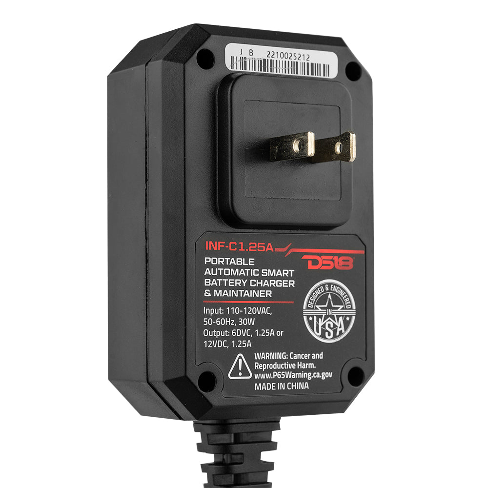 1.25 AMP Automatic Smart Car AGM Battery Charger & Maintainer - 12V Battery Tender for Cars, Trucks, SUVs - Perfect for Winter Storage & Long-Term Vehicle Maintenance