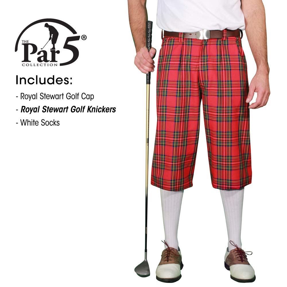 Men's 'Par 5' Plaid Shirt - Stewart Collection Golf Polo - Comfortable & Stylish for Casual Wear, Office & Golf Outings