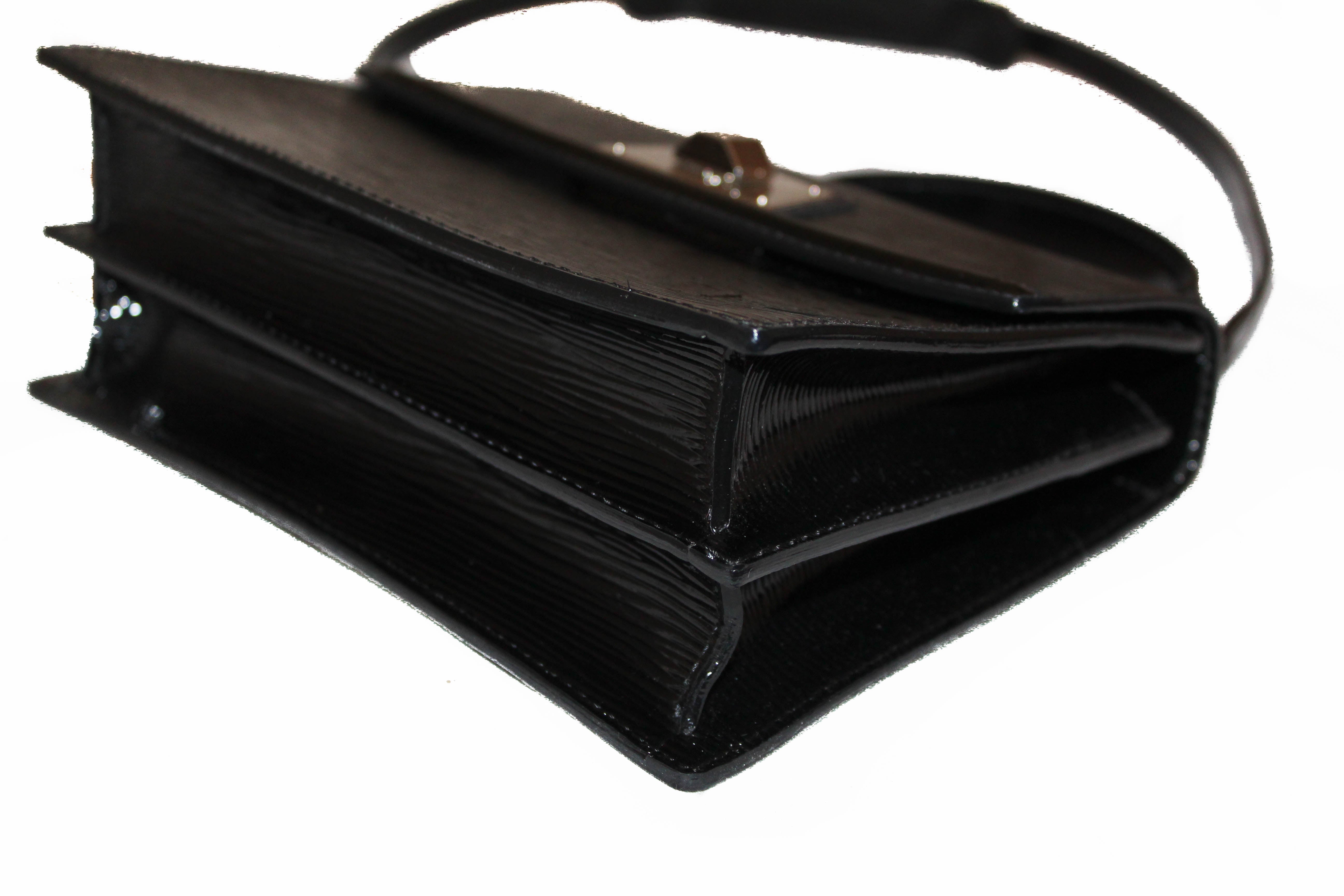 Authentic Louis Vuitton Black Epi Leather Sevigne PM Handbag - Luxury Crossbody Purse for Women, Perfect for Work, Travel & Evening Events