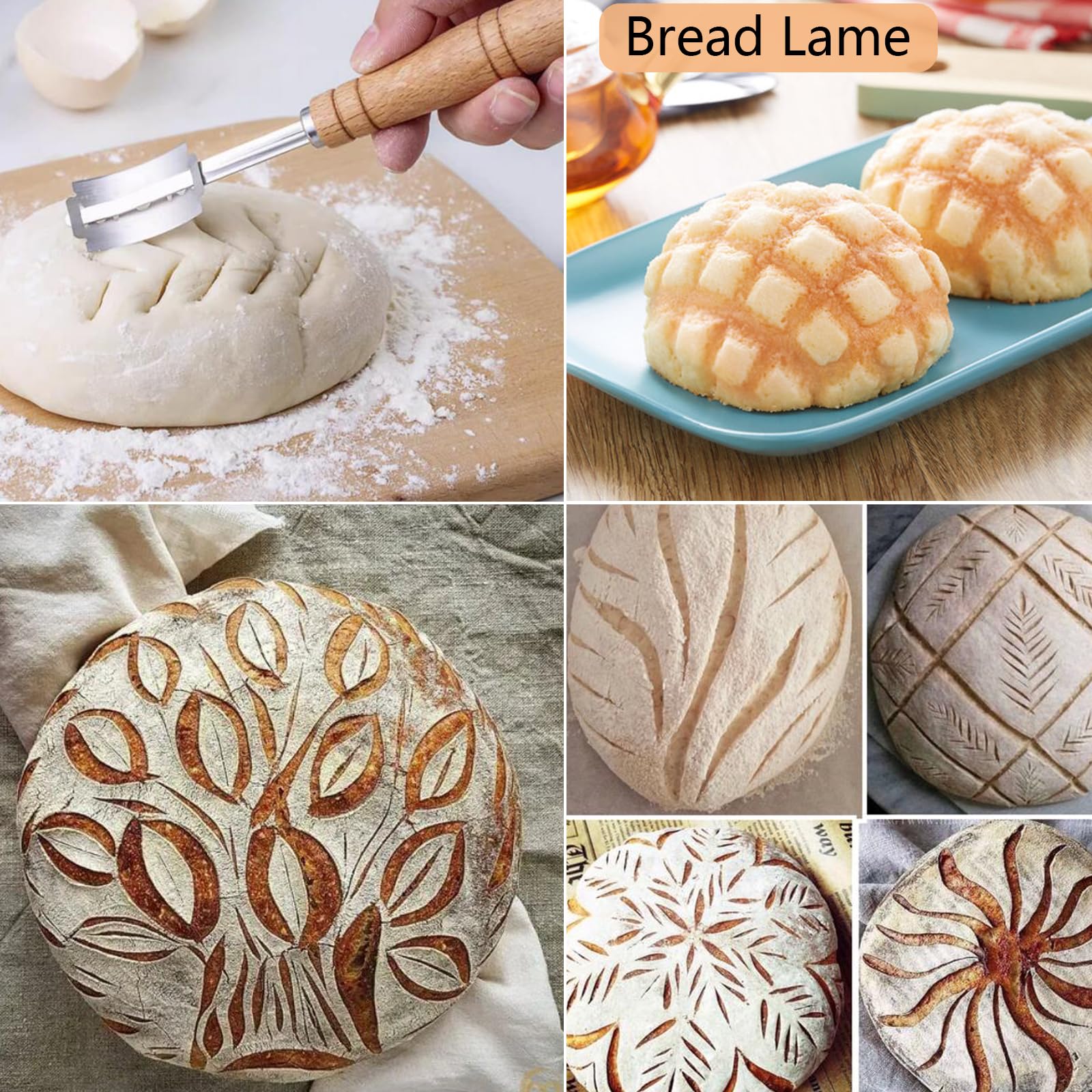 16PCS Bread Proofing Basket Kit - 9 Inch Round Sourdough Banneton Set with Dough Whisk, Linen Liner, Scraper & Bread Lame | Professional Sourdough Baking Supplies for Artisan Bread Making | Perfect for Home Bakers & Commercial Bakeries