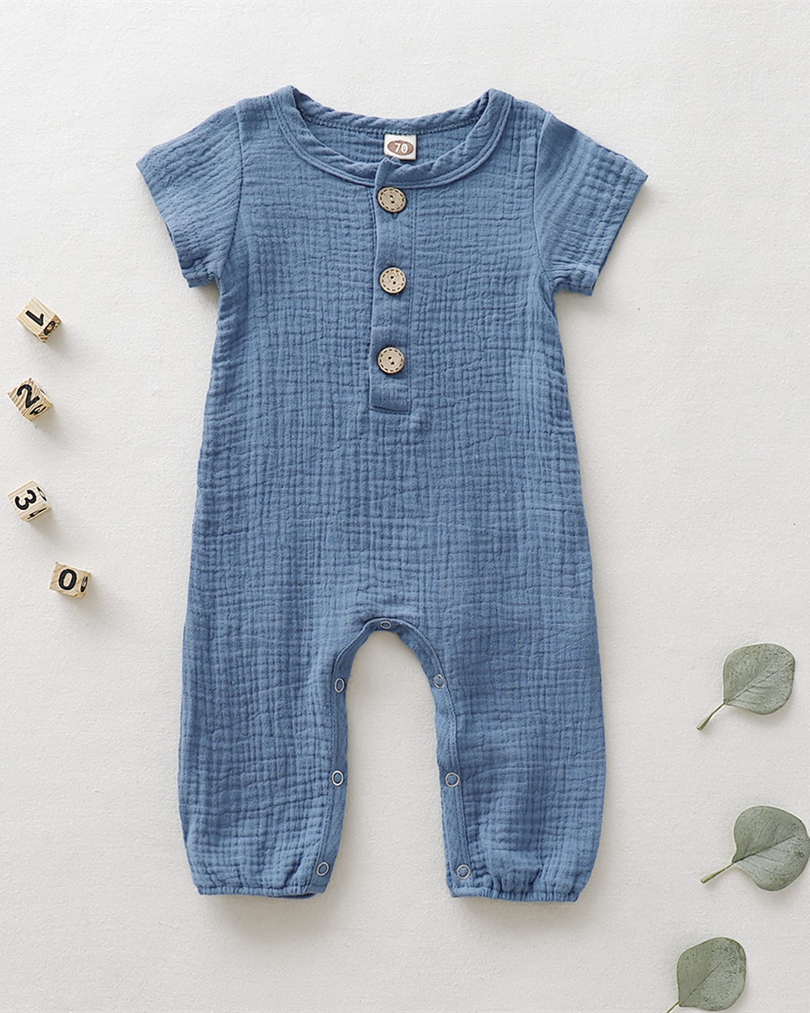 Adorable Newborn Baby Girl Summer Outfits - Soft Short Sleeve Romper Jumpsuit & Bodysuit Set | Perfect for Photoshoots, Playdates & Special Occasions