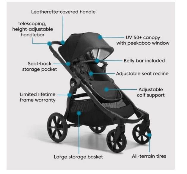 Baby Jogger City Select 2 Stroller - Lightweight Travel System with Adjustable Seat | Perfect for Jogging, Shopping & Everyday Use with Your Baby