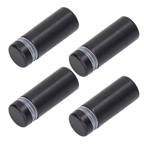 Stainless Steel Standoff Nails & Brushed Glossy Screws Kit - Matte Black No Burr Wear Resistant for Office & Retail Display Advertising