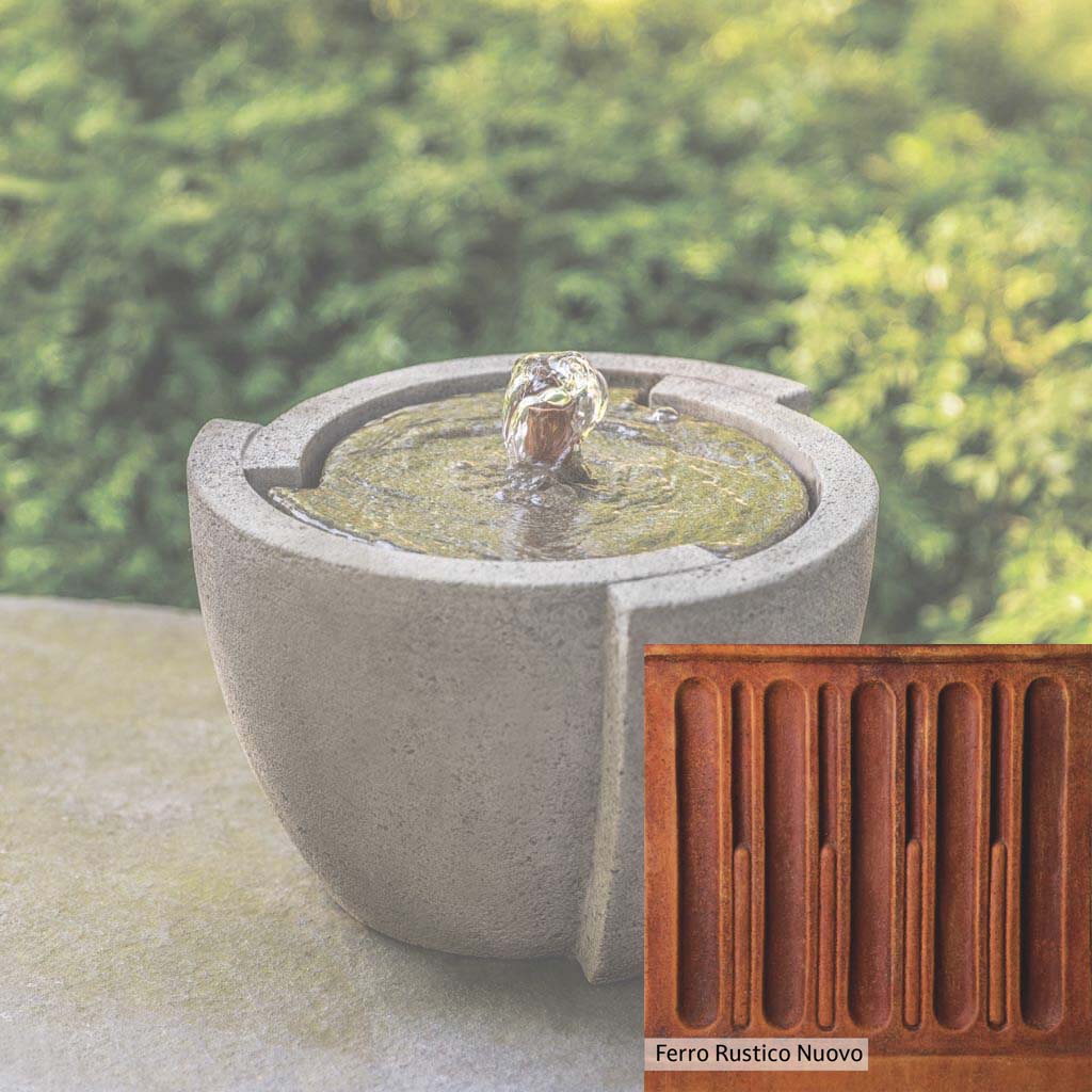 Campania International M Series Modern Outdoor Water Fountain - Elegant Garden Decor for Patio, Yard, and Landscape Design