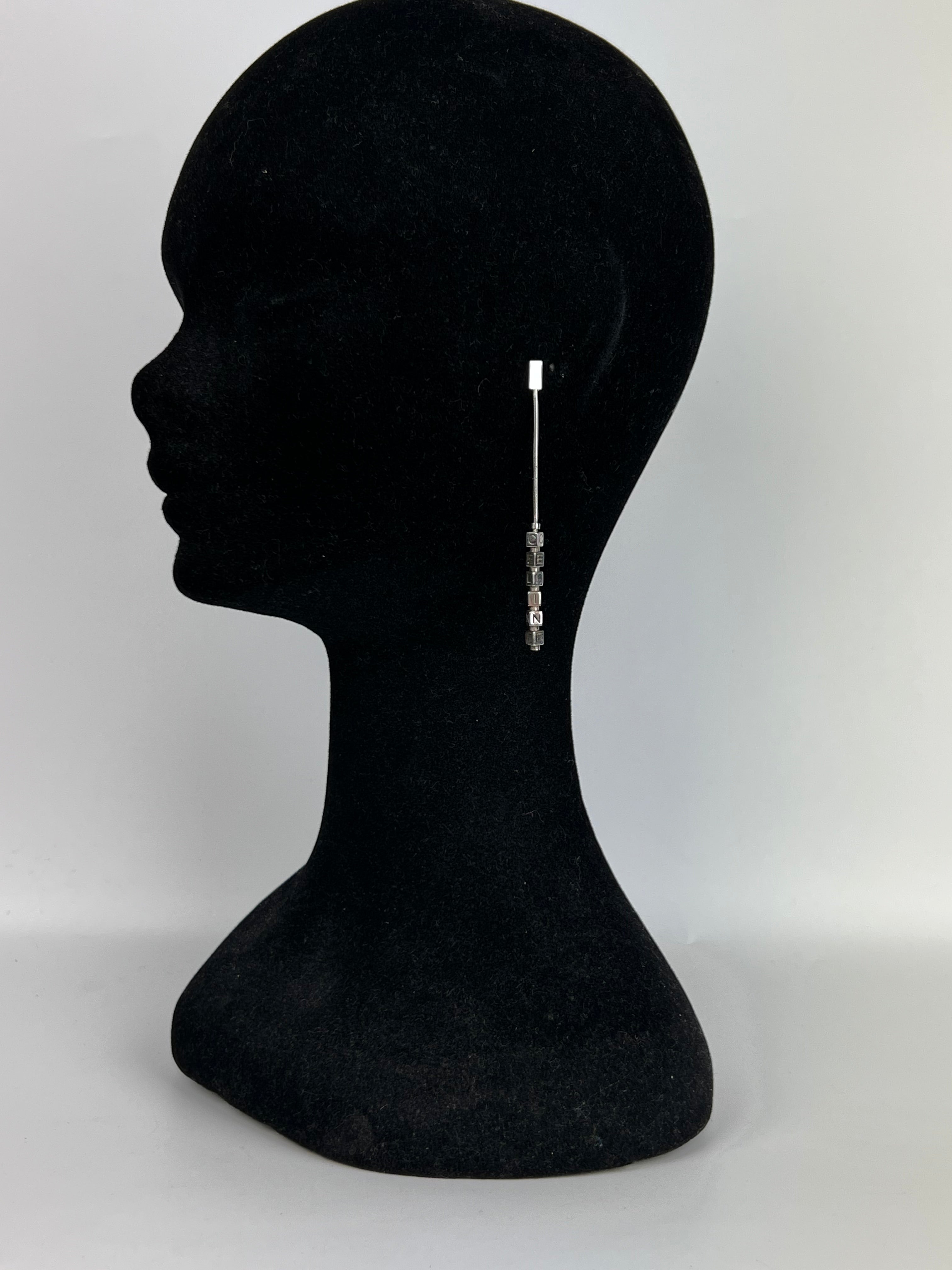 Celine Logo Cube Drop Earrings for Women - Elegant Gold-Tone Fashion Jewelry - Perfect for Parties, Weddings & Everyday Wear