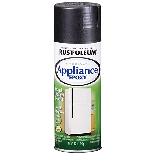 Rust-Oleum 6-Pack 12 oz Black Specialty Appliance Epoxy Spray Paint - High Gloss Finish for Kitchen Appliances, Metal Surfaces & Home Repairs
