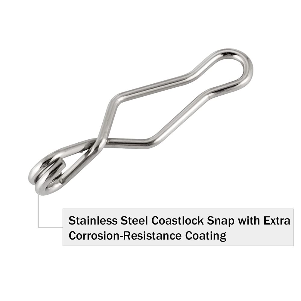 Dr.Fish 20 Pack Stainless Steel Speed Clips - Quick Change Lure Clips for Topwater & Freshwater Fishing | Crankbait Snaps for Easy Lure Swapping | Perfect for Bass, Trout & Walleye Fishing