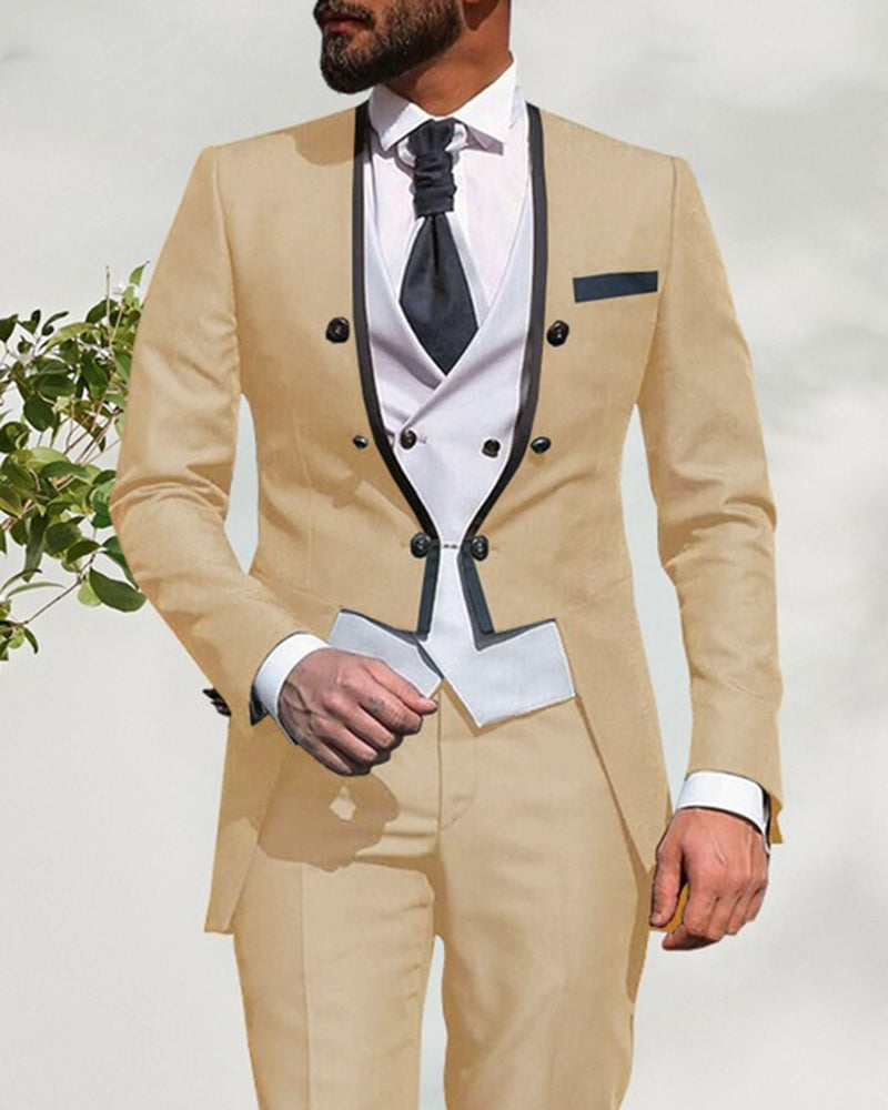 Elegant Men's Wedding Suit 3-Piece Set - Slim Fit Groom & Groomsmen Tuxedo | Custom Tailored Formal Wear for Weddings, Parties & Special Occasions | Premium Quality Terno Masculino CB10303