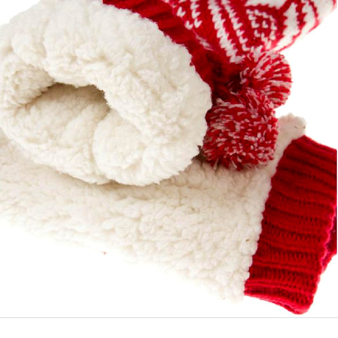 Cozy Women's Knit Stockings - Thick Plush Slipper Socks with Non-Skid Rubber Soles (Sizes 6-10) - Perfect for Winter, Home, Office & Relaxation