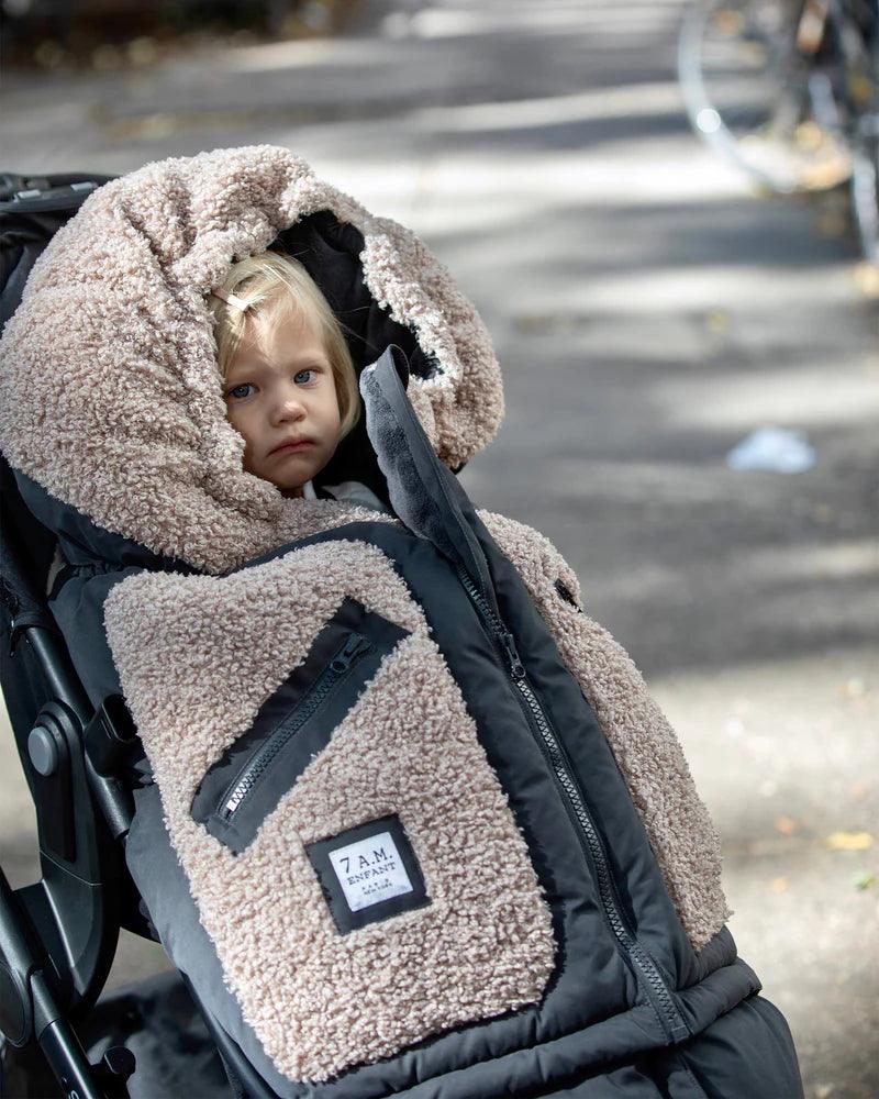 7 A.M. Stroller Blanket 212 Evolution Teddy Appliqué - Soft Baby Blanket for Strollers, Car Seats & Cribs (6 Months to 4 Years) - Perfect for Outdoor Walks, Travel & Nap Time