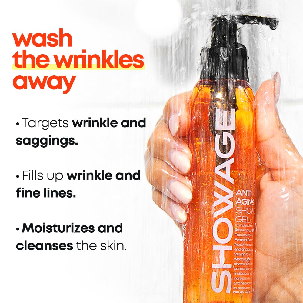 Anti-Aging Shower Gel & Body Wash - Moisturizing & Firming Cleanser for Youthful Skin | Hydrating Skin Care for Daily Use in Bath & Shower (Pack of 6)