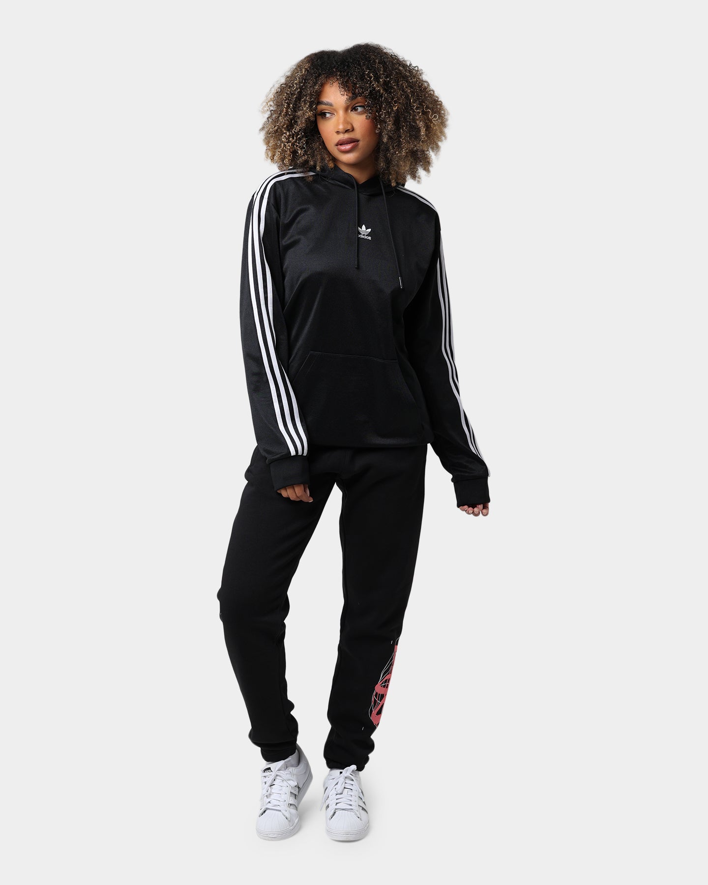 Adidas Classics HS Trefoil Hoodie for Men & Women - Black Cotton Pullover Sweatshirt with Front Pocket | Casual Streetwear, Gym, Lounge Wear