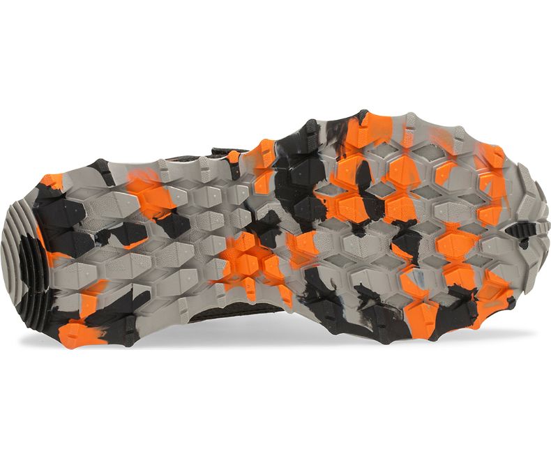Saucony Peregrine Shield 2 A/C Kids Trail Running Shoes - Black/Orange/Camo Waterproof Sneakers for Boys & Girls | Outdoor Hiking & School Activities