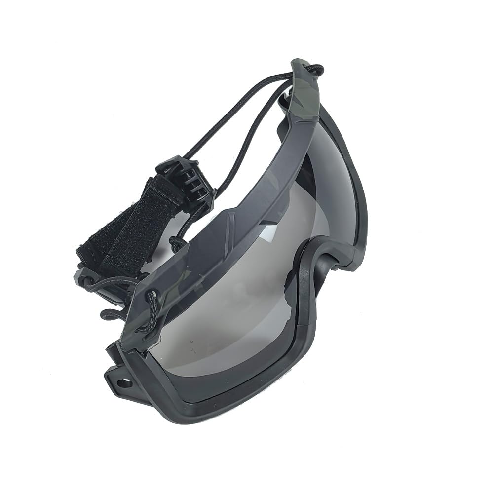 ATAIRSOFT Tactical Anti-Fog Safety Goggles - 2 Mode Protective Eyewear for Airsoft, Hiking, Paintball & Hunting (MCBK Black Lens) | Impact Resistant for Outdoor Sports & Tactical Use