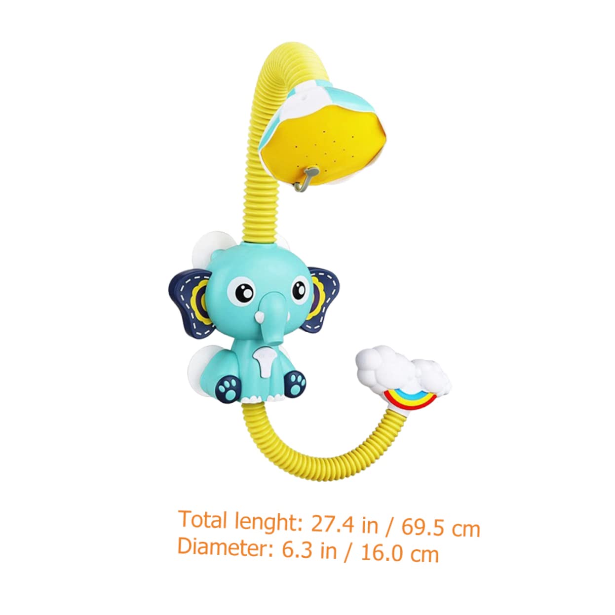 FAVOMOTO 3-Pack Elephant Shower Spray Toys - Fun Bath Time Sprayer for Kids, Water Splash Bathtub Toys for Toddlers (BPA-Free Plastic) - Perfect for Baby Bath Time, Pool Parties & Outdoor Water Play