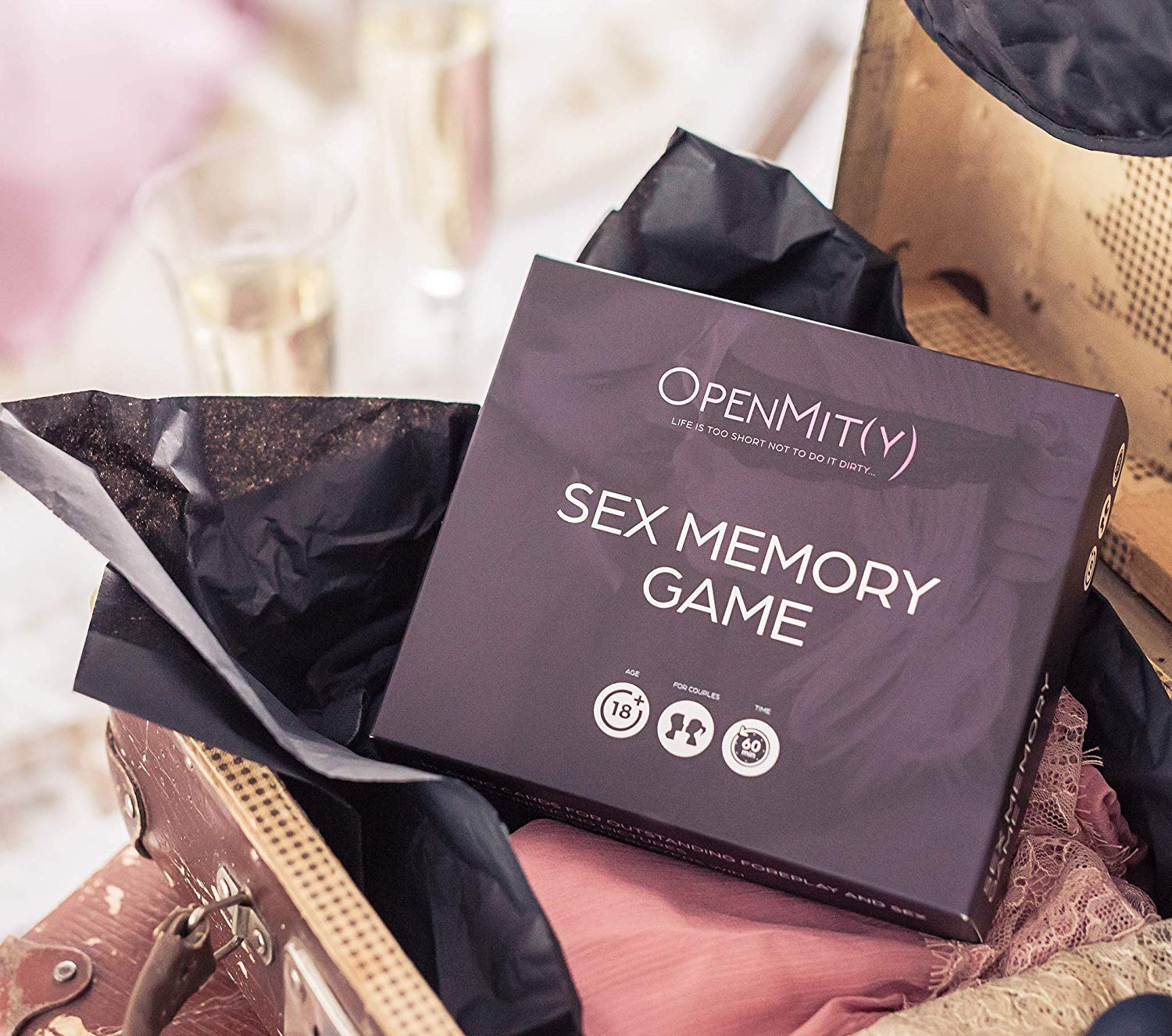 Romantic Couples Memory Game - Adult Intimate Board Game with Erotic Cards for Foreplay & Spicing Up Relationships | Perfect for Date Nights, Anniversaries & Enhancing Intimacy