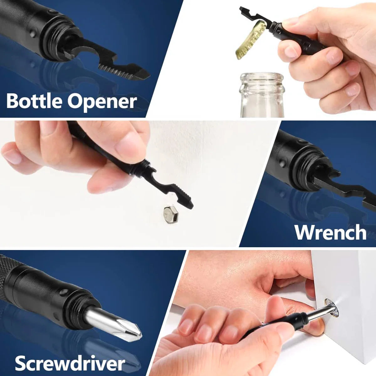 12 in 1 Multi Tool Tactical Pen - Ultimate EDC Survival Gear with Glass Breaker, Screwdriver & Stylus - Perfect for Outdoor Adventures, Emergency Situations & Everyday Carry