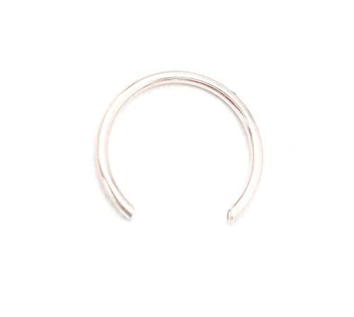18g Gold Septum Retainer Ring - Horseshoe Nose Piercing for Comfort